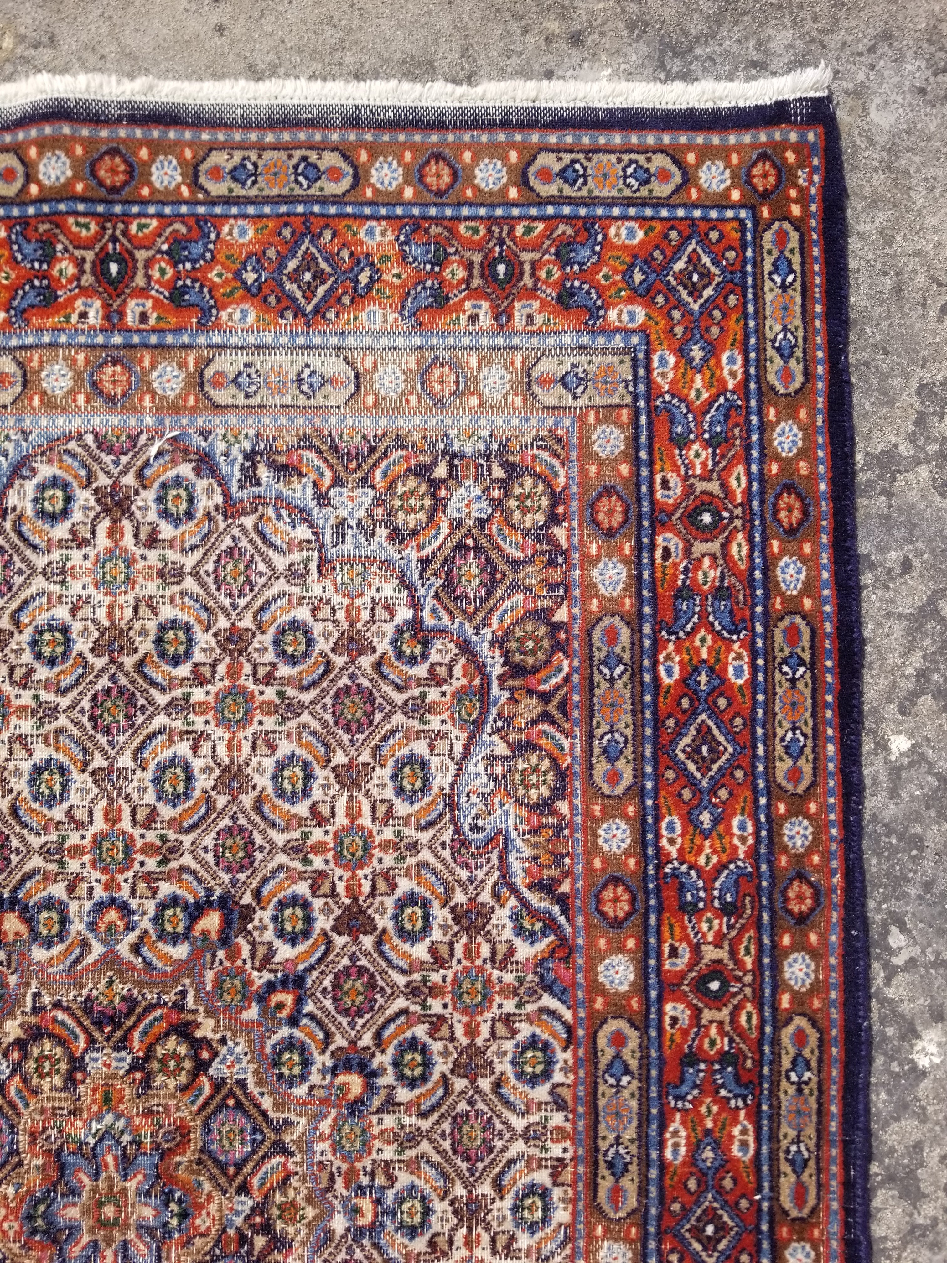 Vintage Traditional Handmade Oriental Wool Multicolor Rug 144x96cm