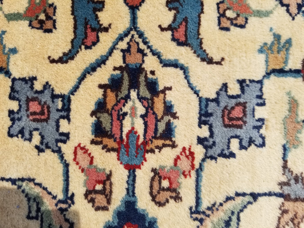 Antique Traditional Handmade Floral Wool Multicolor Runner Rug 373x76cm