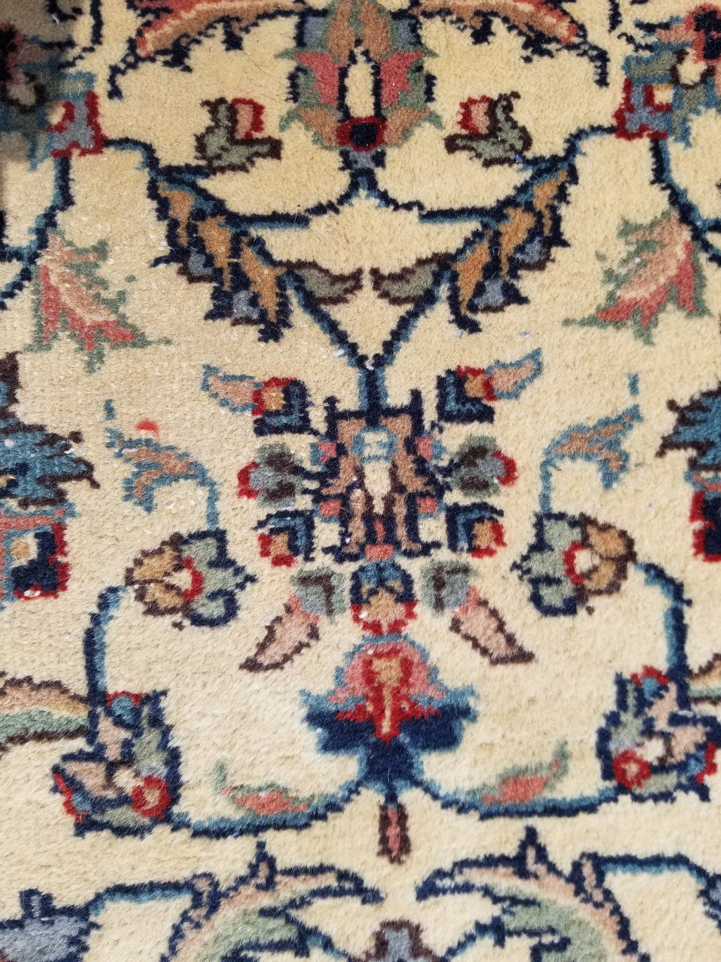 Antique Traditional Handmade Floral Wool Multicolor Runner Rug 373x76cm