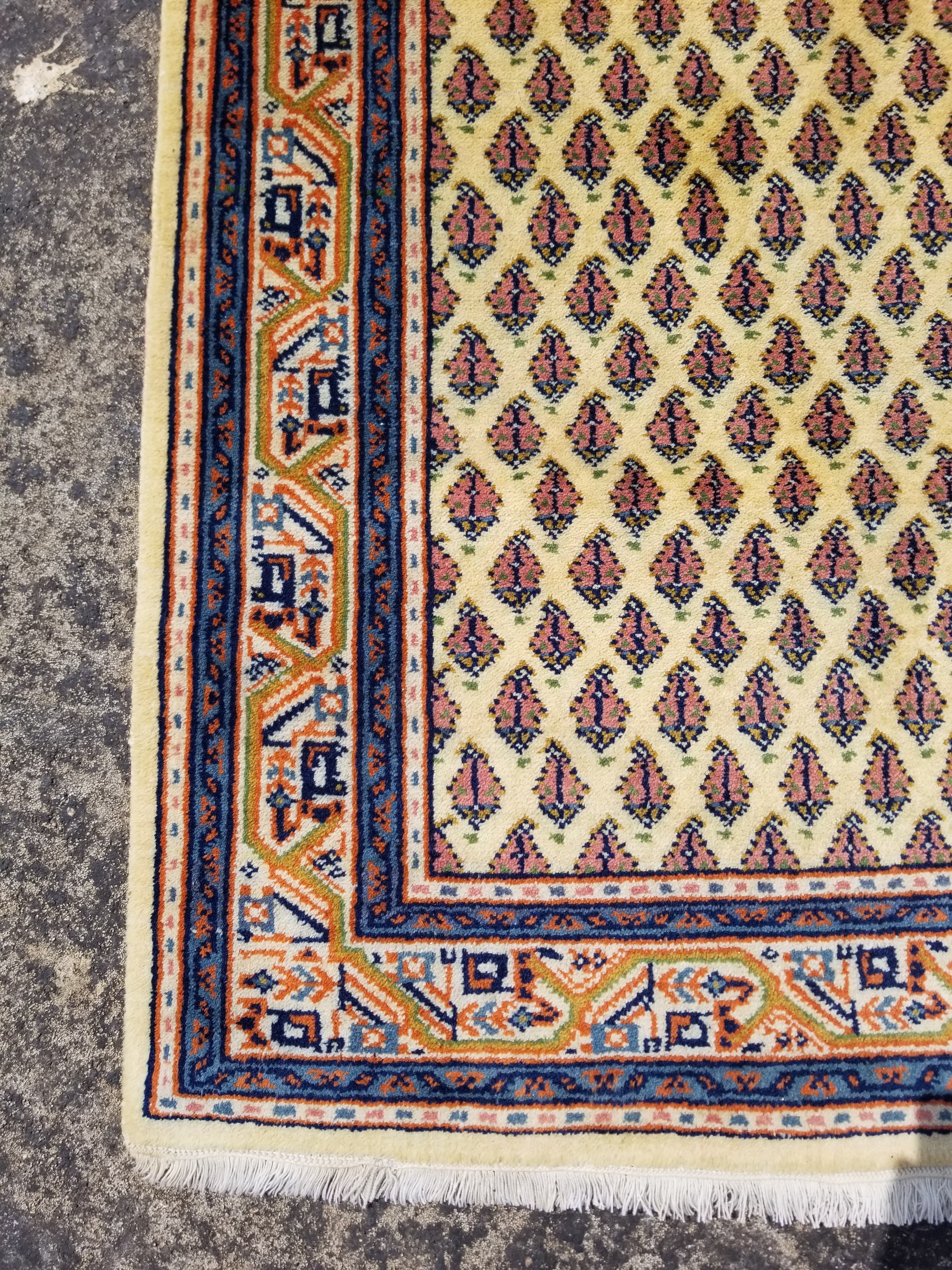 Vintage Traditional Handmade Sarough Mir Wool Multicolor Runner Rug 144x71cm