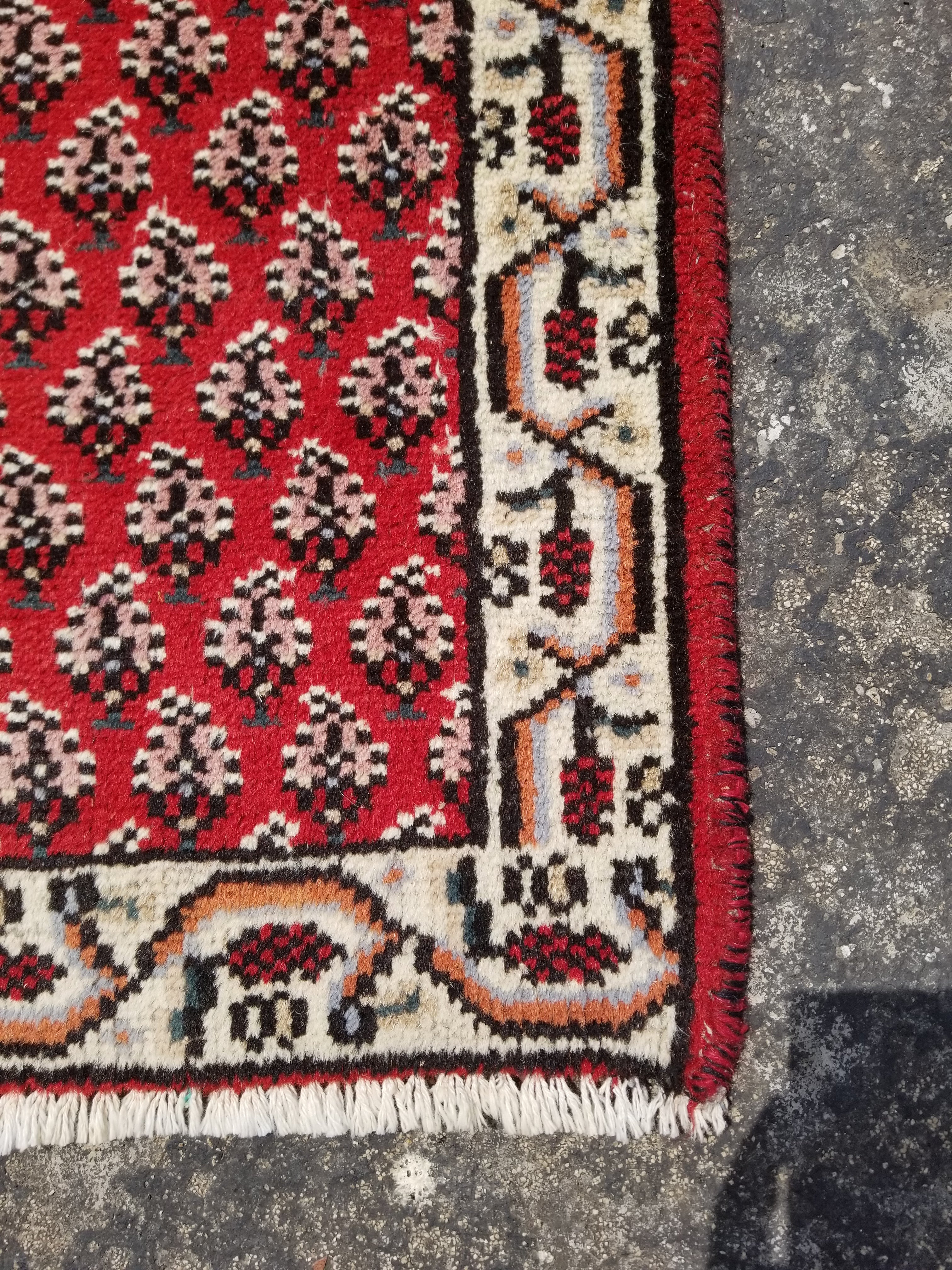 Vintage Traditional Handmade Sarough Mir Wool Multicolor Rug 55x40cm