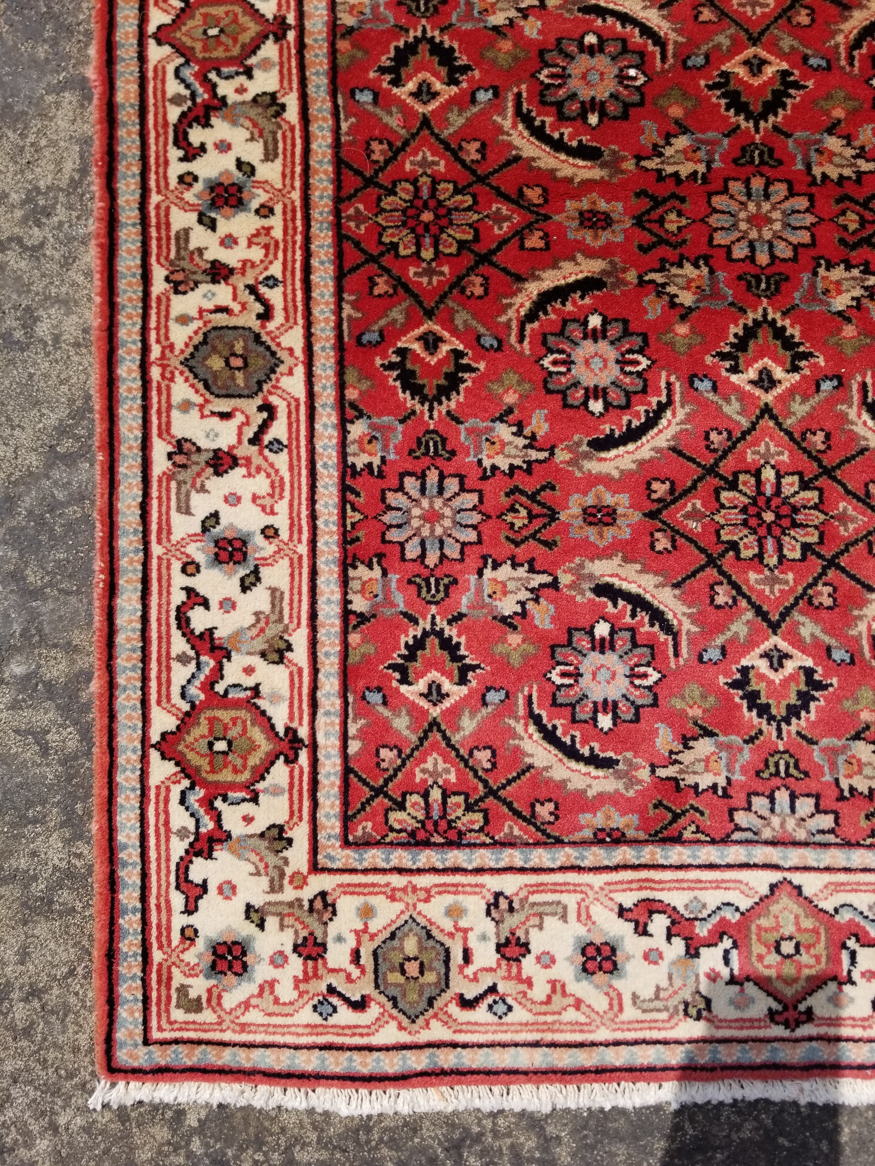 Vintage Traditional Handmade Oriental Wool Multicolor Rug 116x76cm