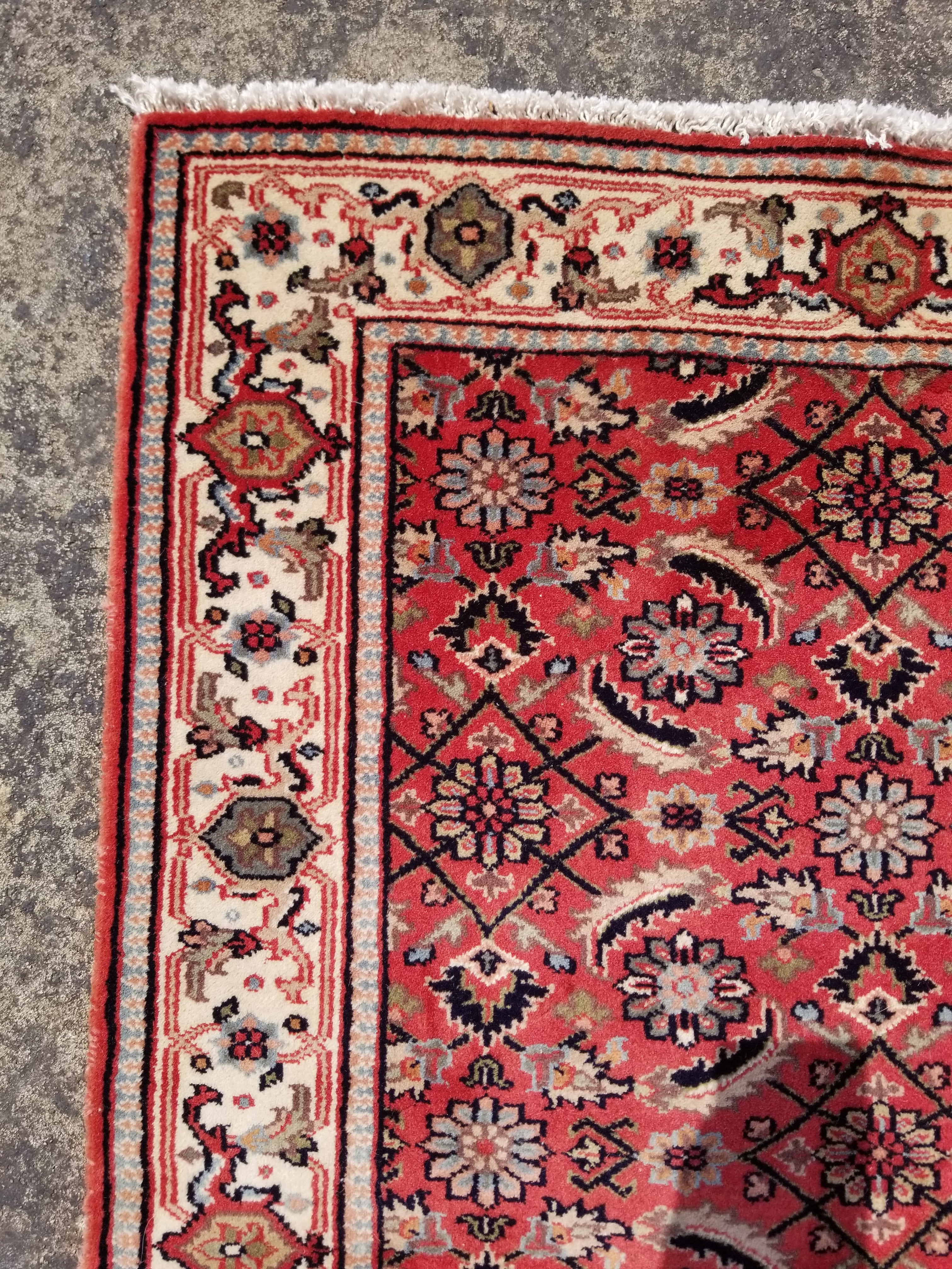 Vintage Traditional Handmade Oriental Wool Multicolor Rug 116x76cm