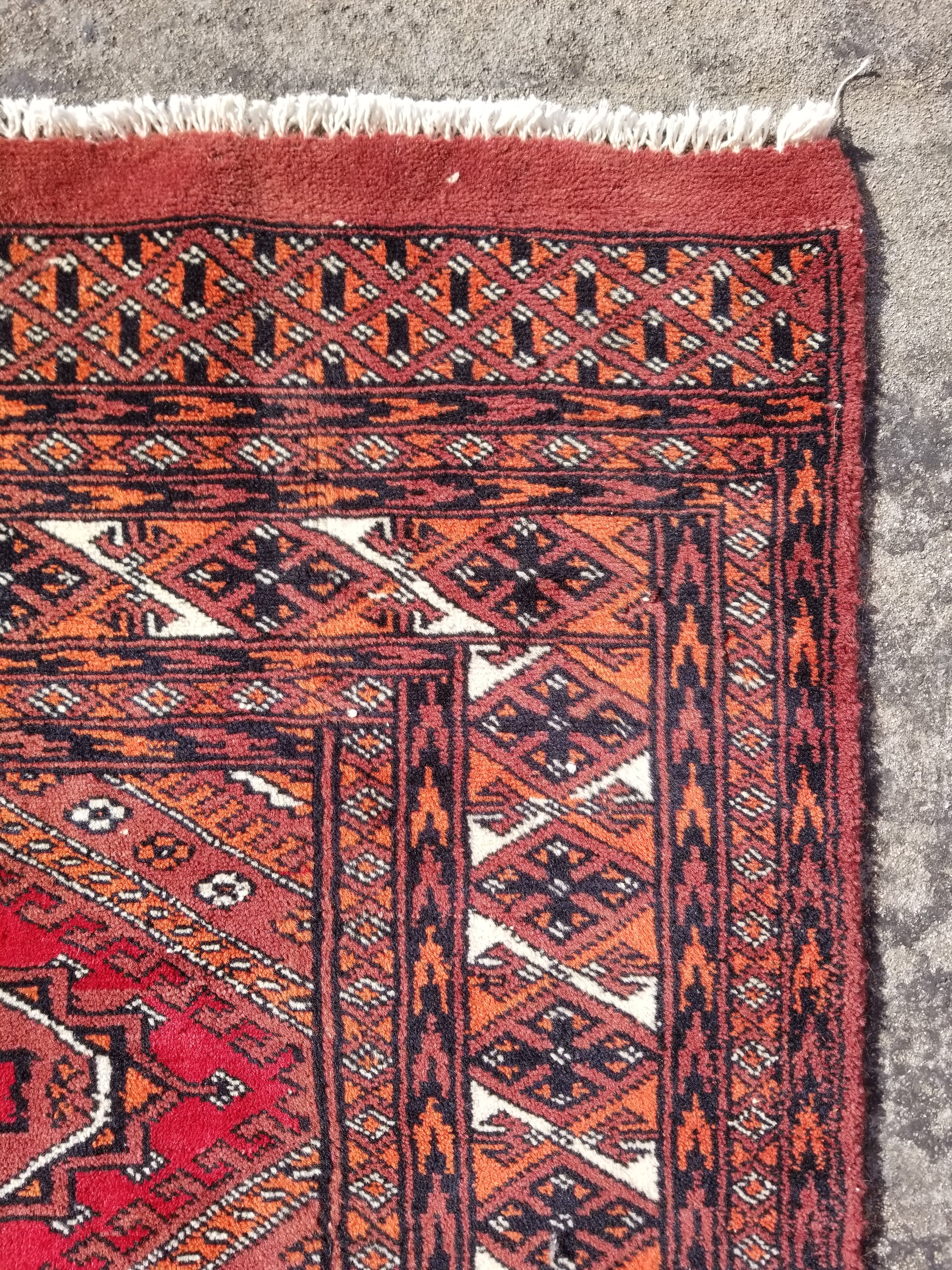 Vintage Traditional Handmade Afghan Wool Multicolor Rug 152x93cm