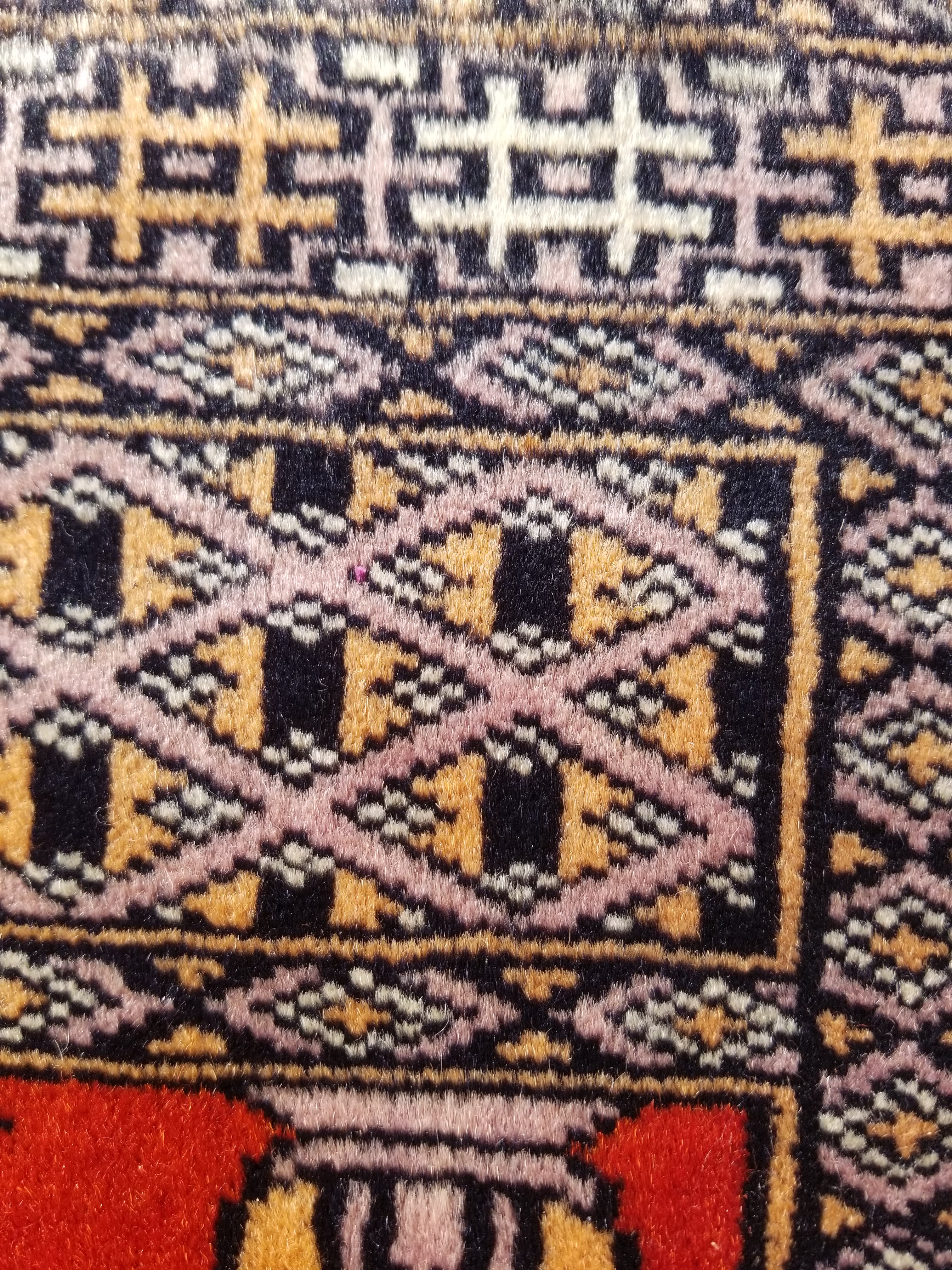 Vintage Traditional Handmade Oriental Wool Brown & Gold Prayer Rug 91x60cm