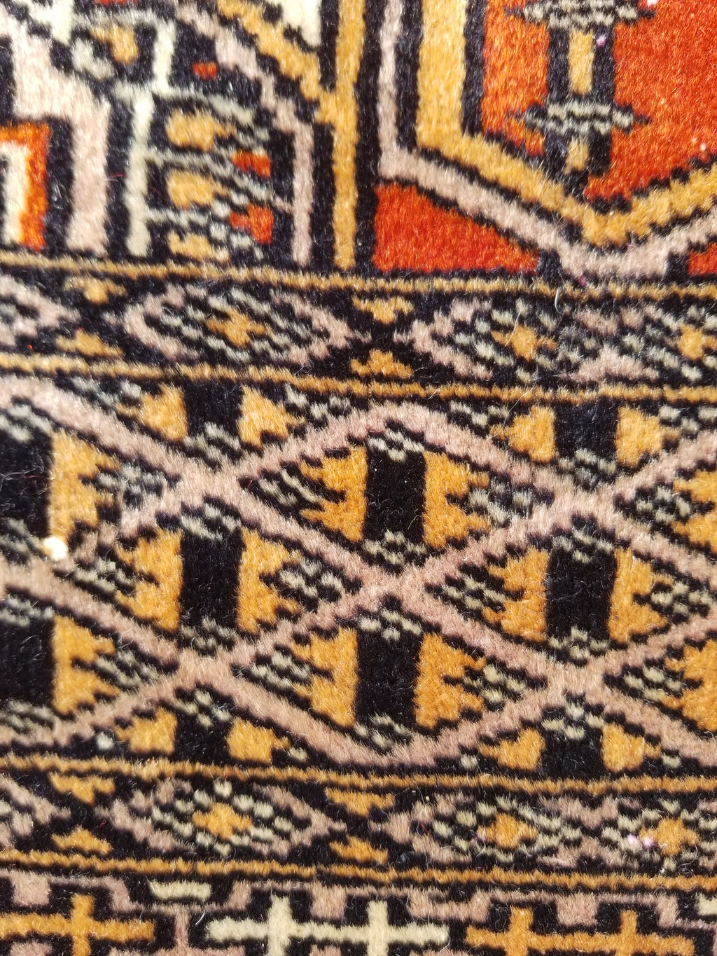 Vintage Traditional Handmade Oriental Wool Brown & Gold Prayer Rug 91x60cm