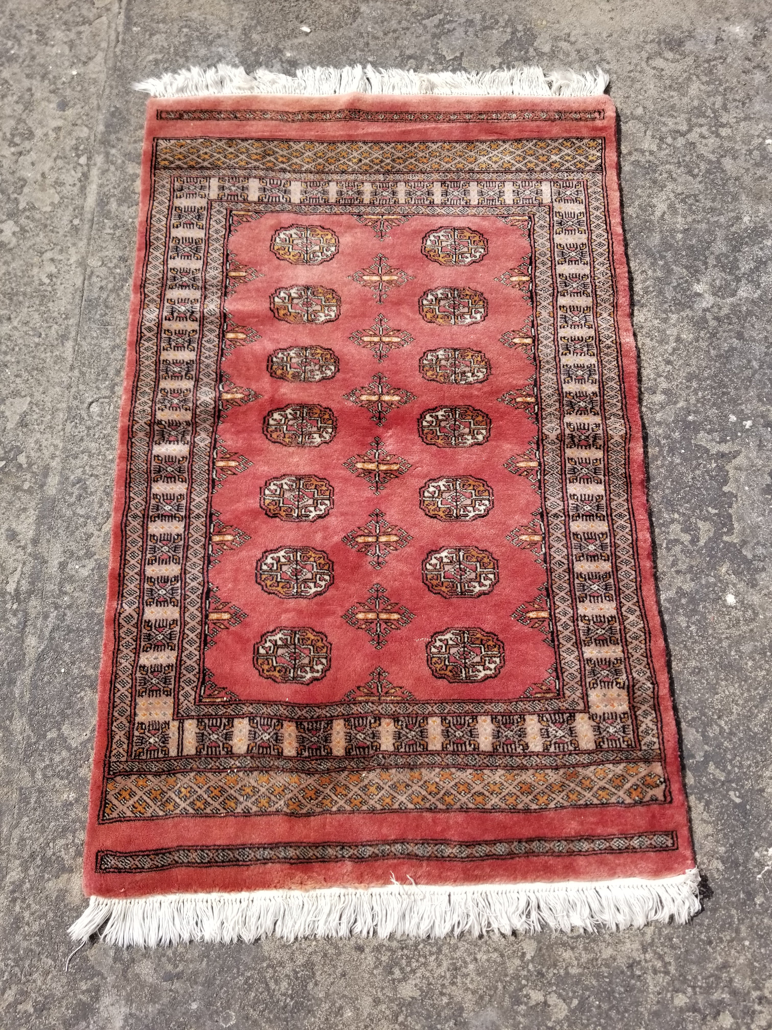Vintage Traditional Handmade Bokhara Wool Multicolor Rug 144x88cm