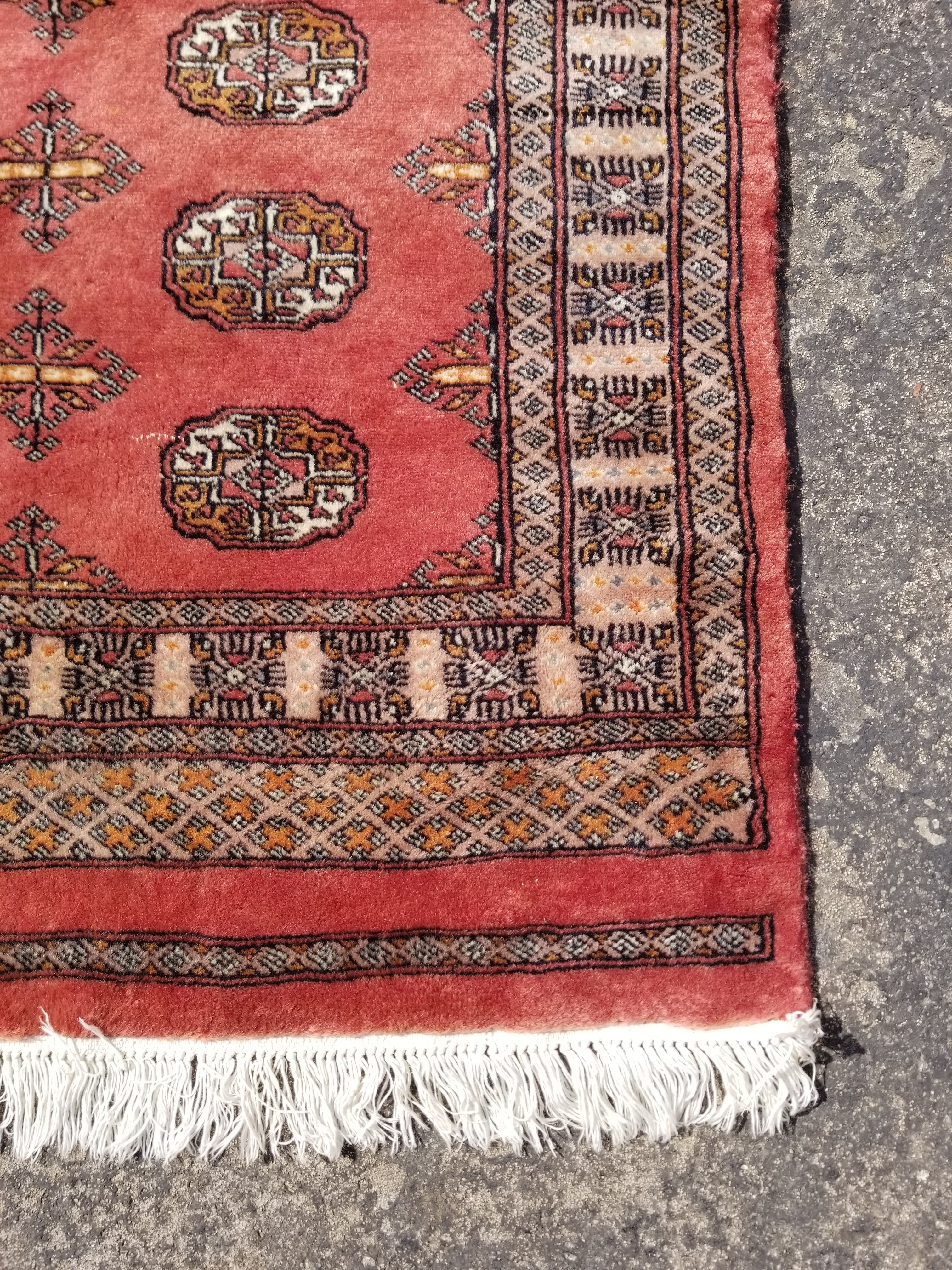 Vintage Traditional Handmade Bokhara Wool Multicolor Rug 144x88cm