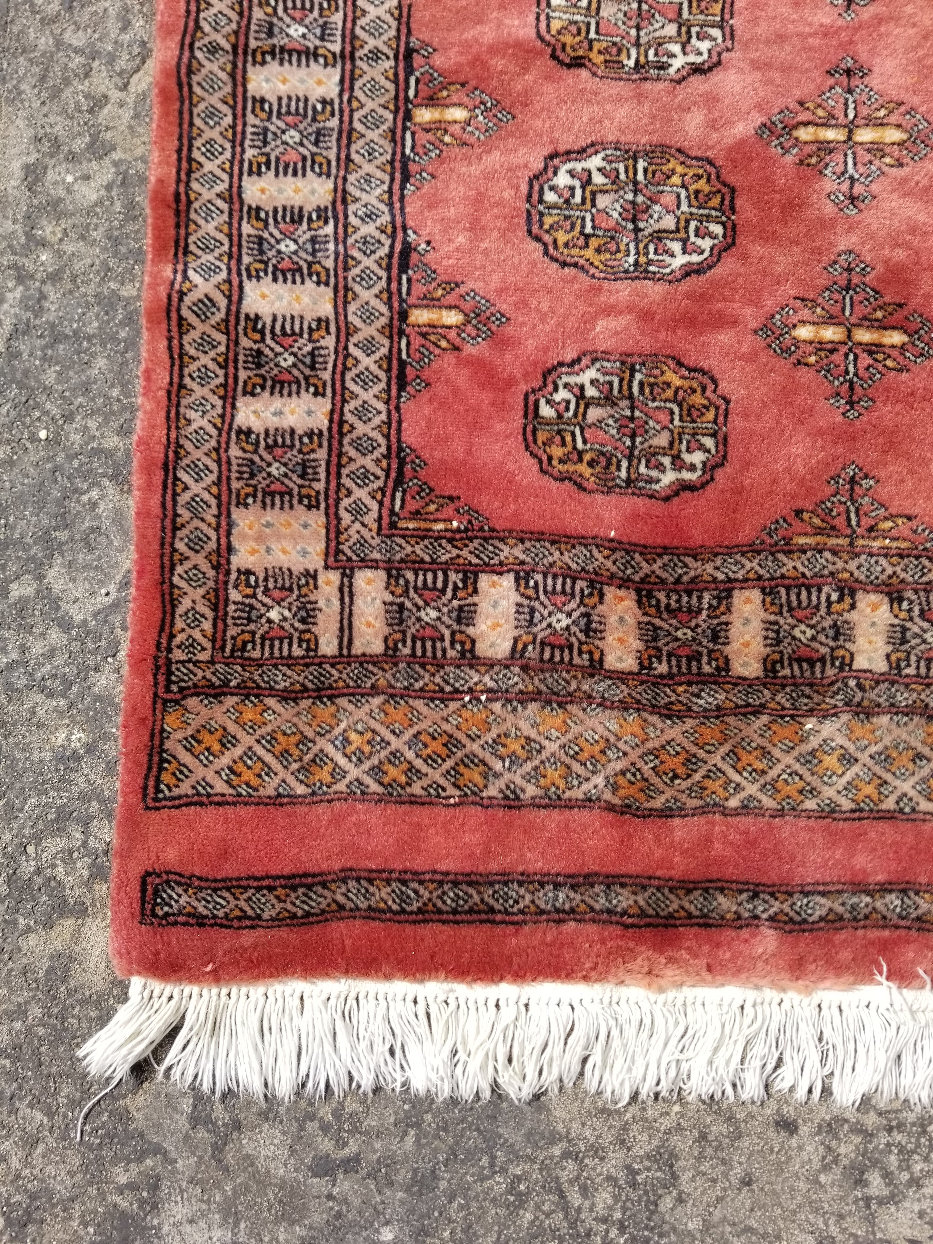 Vintage Traditional Handmade Bokhara Wool Multicolor Rug 144x88cm