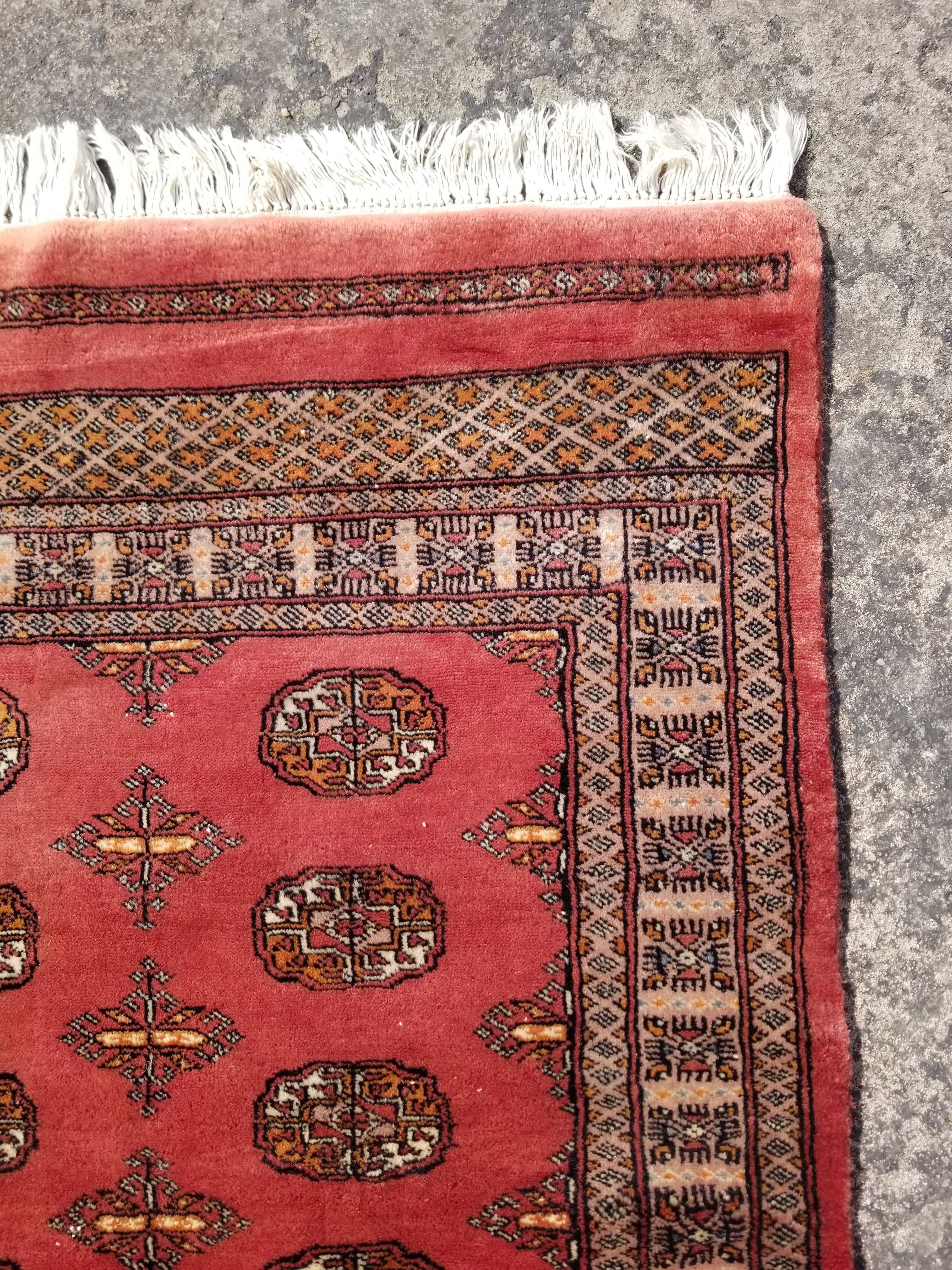 Vintage Traditional Handmade Bokhara Wool Multicolor Rug 144x88cm