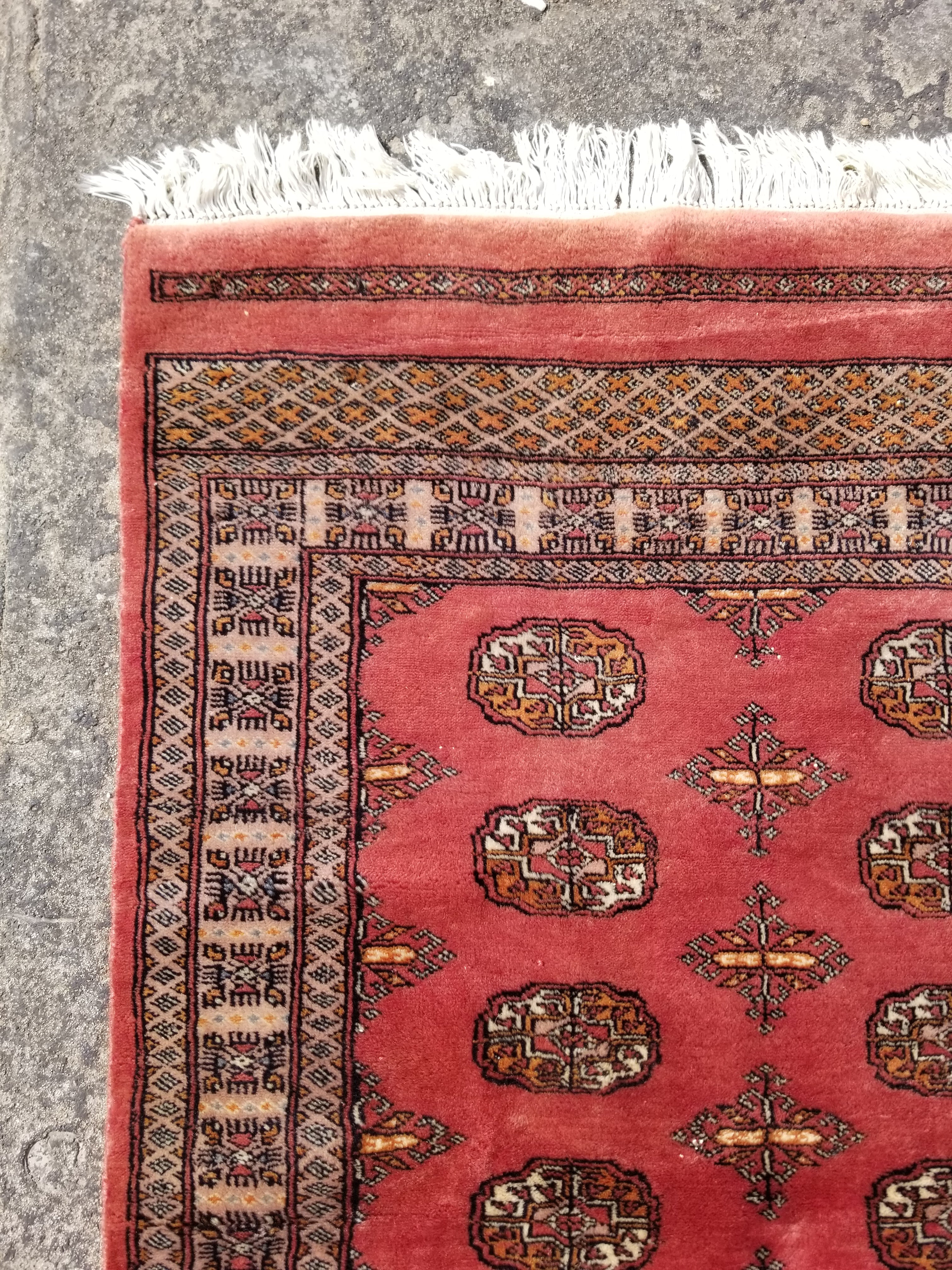 Vintage Traditional Handmade Bokhara Wool Multicolor Rug 144x88cm