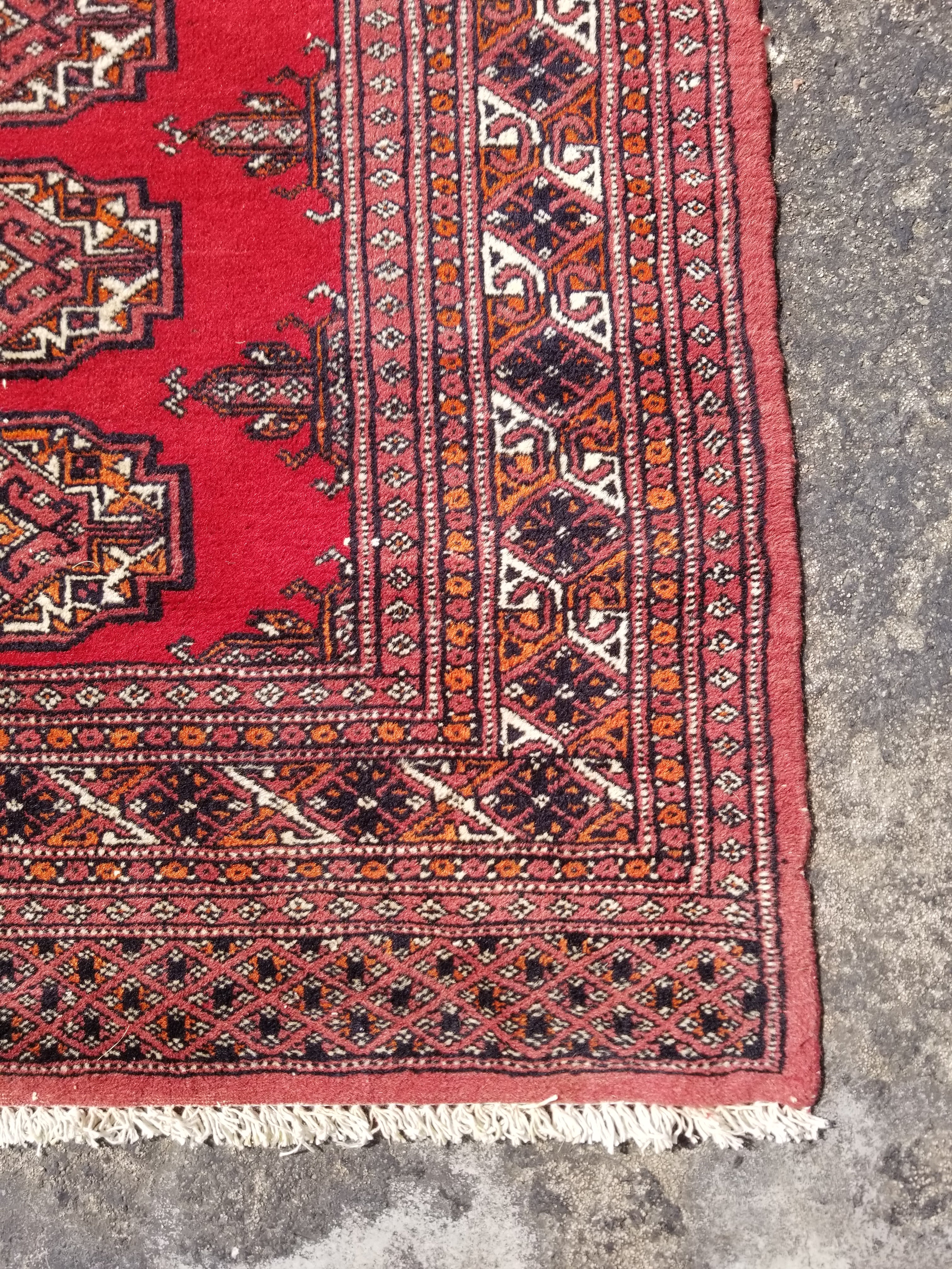 Vintage Traditional Handmade Bokhara Wool Multicolor Runner Rug 246x81cm