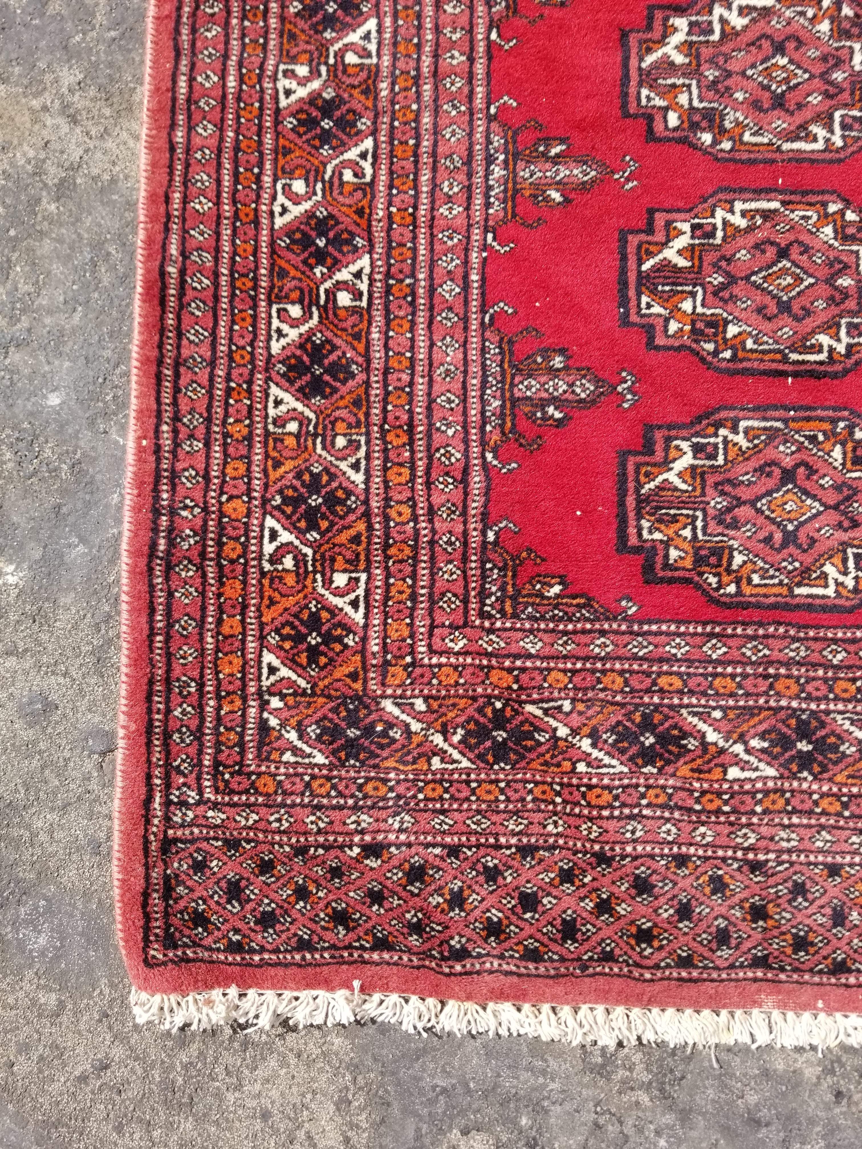Vintage Traditional Handmade Bokhara Wool Multicolor Runner Rug 246x81cm
