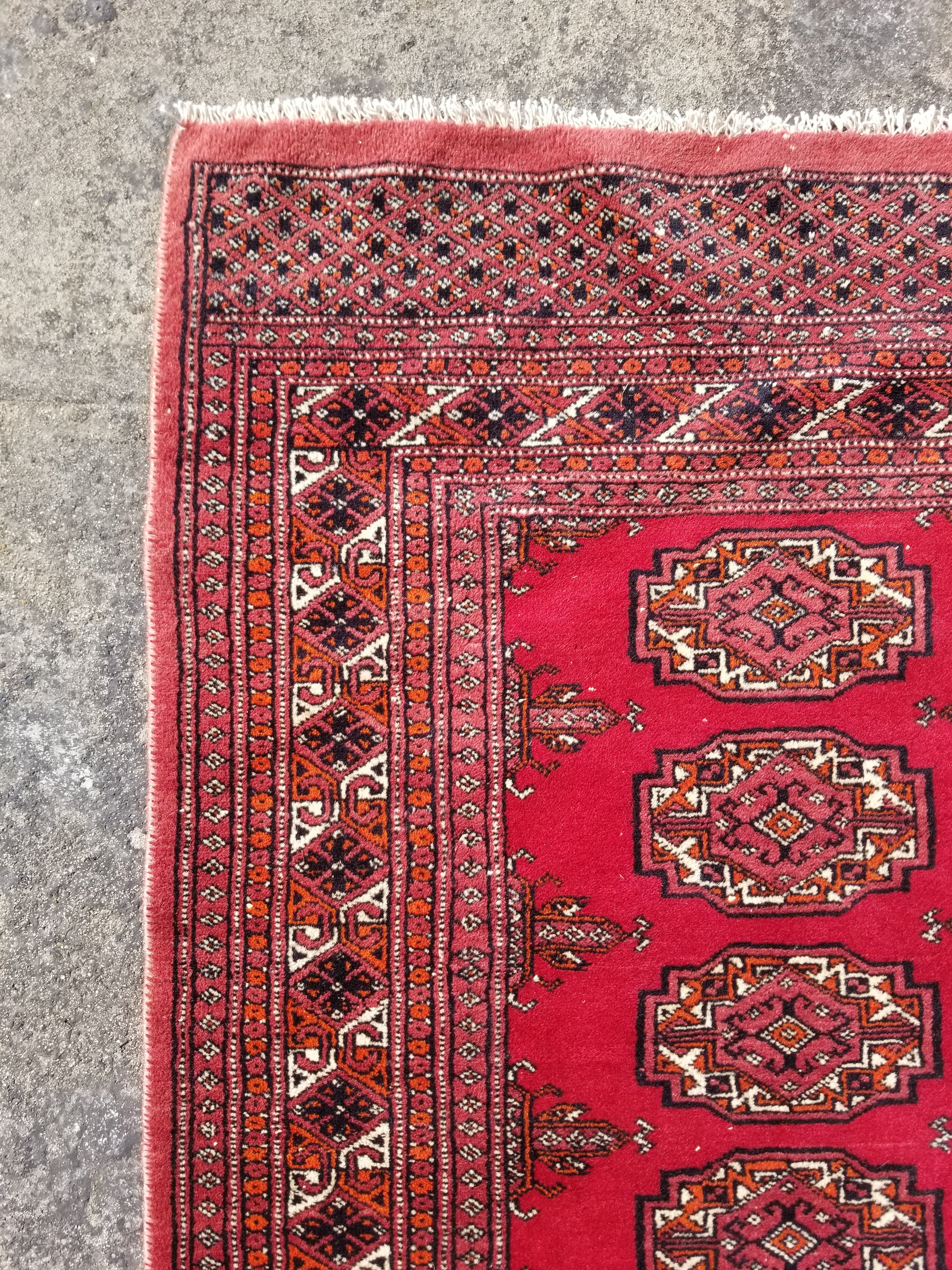 Vintage Traditional Handmade Bokhara Wool Multicolor Runner Rug 246x81cm