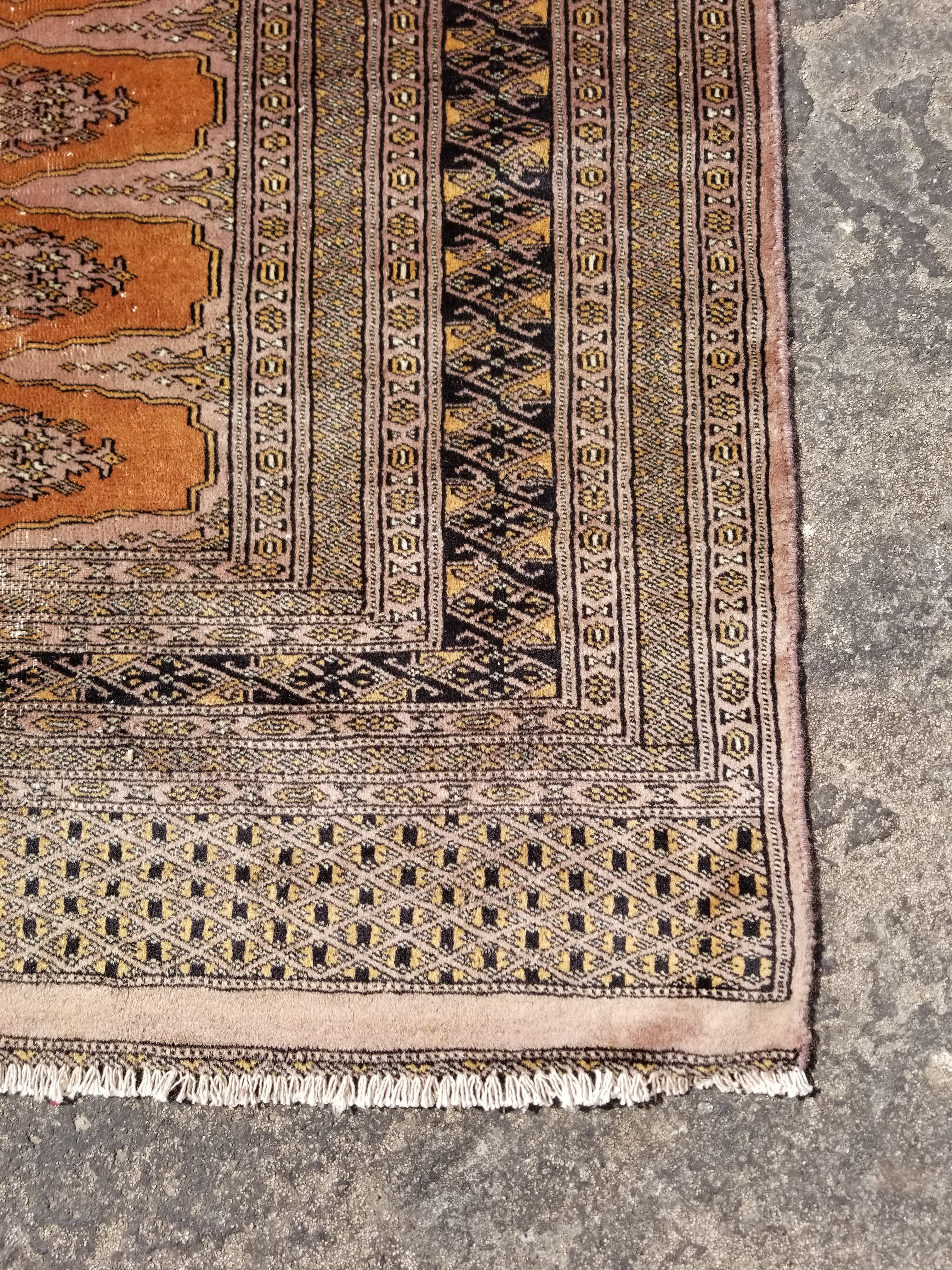 Distressed Vintage Traditional Handmade Bokhara Wool Multicolor Rug 175x129cm