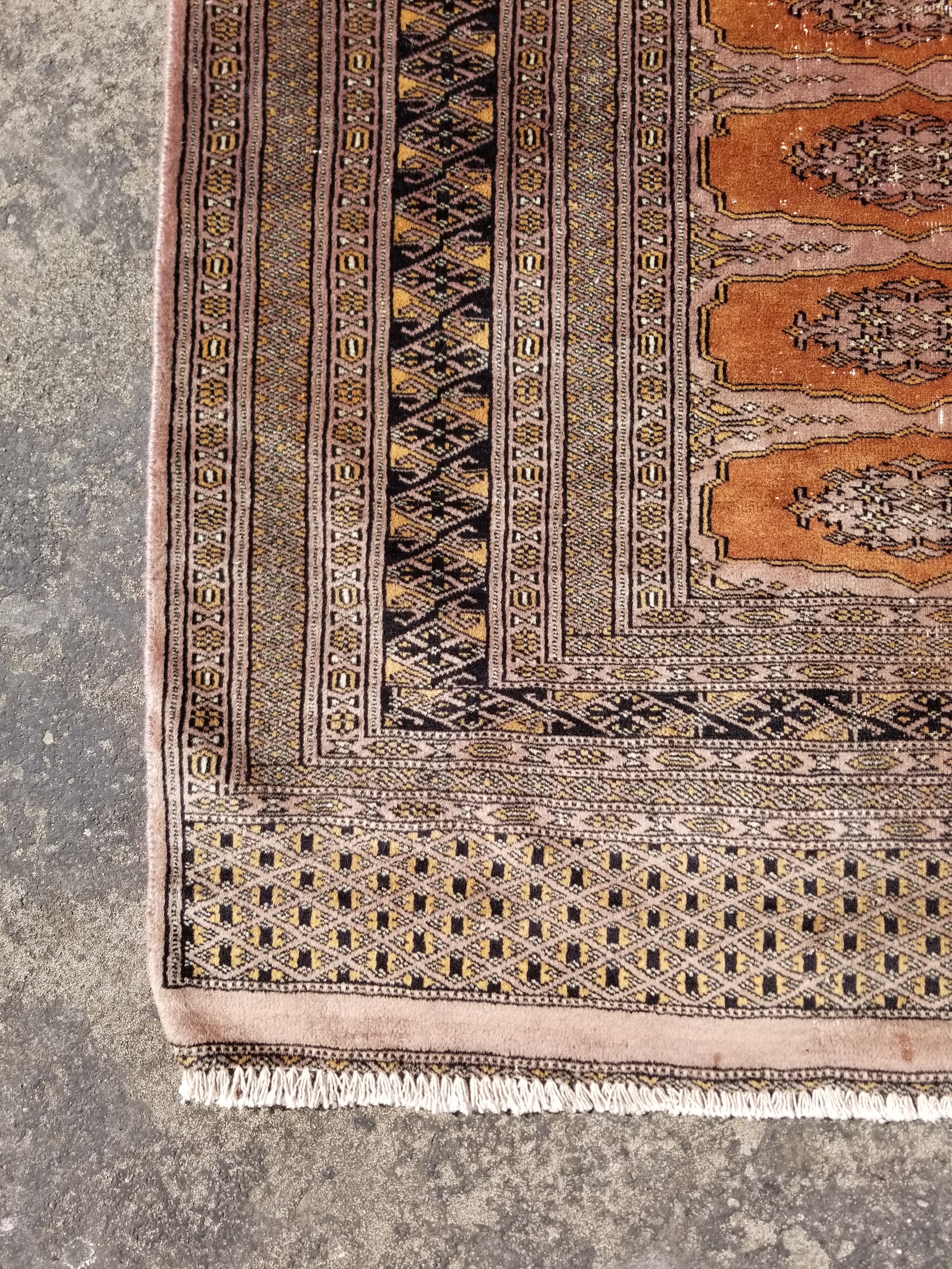 Distressed Vintage Traditional Handmade Bokhara Wool Multicolor Rug 175x129cm
