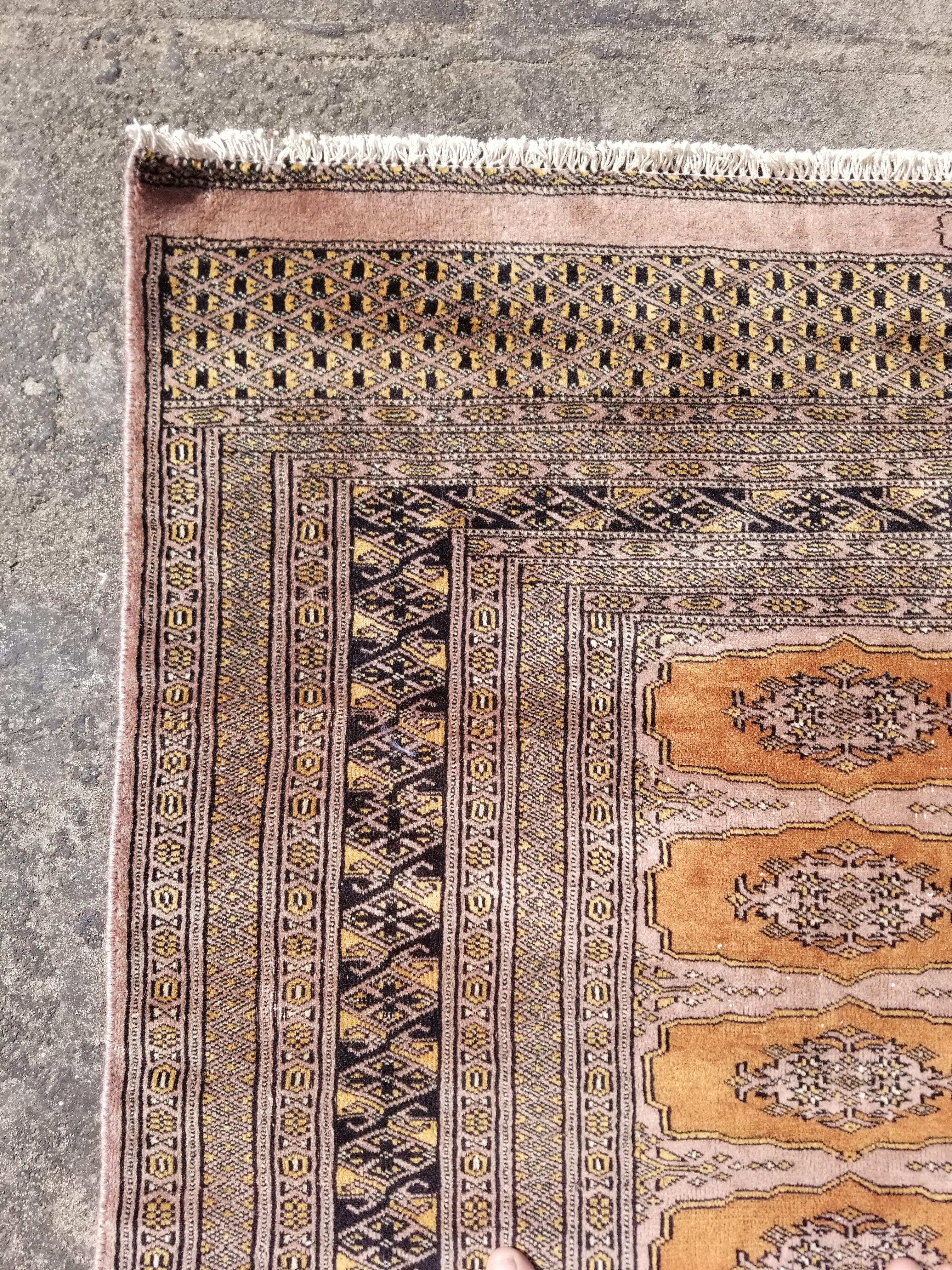 Distressed Vintage Traditional Handmade Bokhara Wool Multicolor Rug 175x129cm