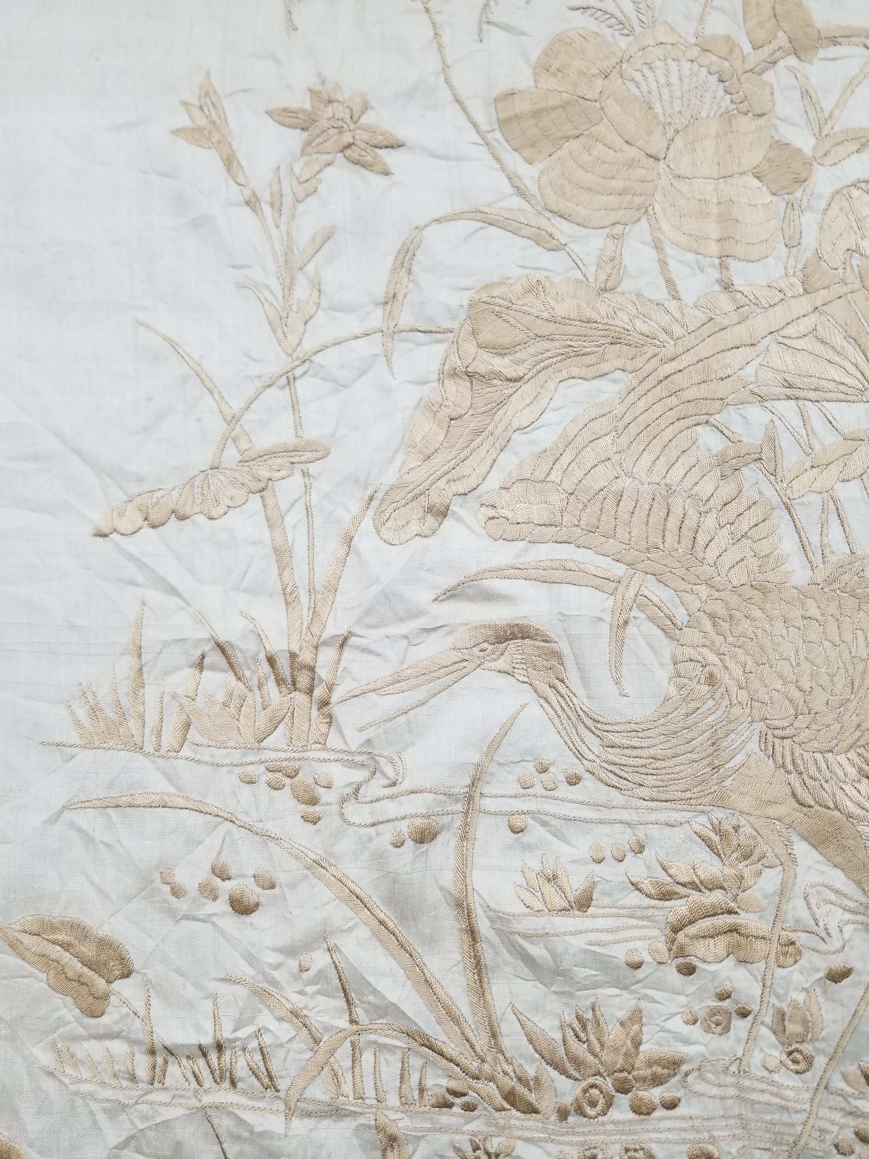 Antique Chinese Silk Embroidered Panel 122x83cm