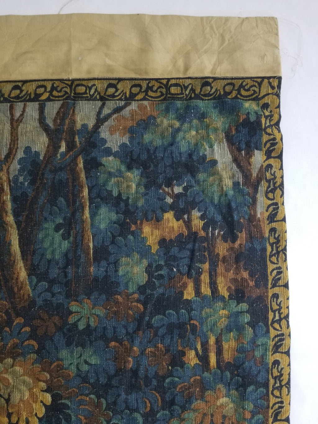 Antique French Pastoral Gathering Printed Tapestry 192x142cm
