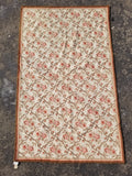 Vintage French Aubusson Style Needlepoint Floral Rug 144x88cm