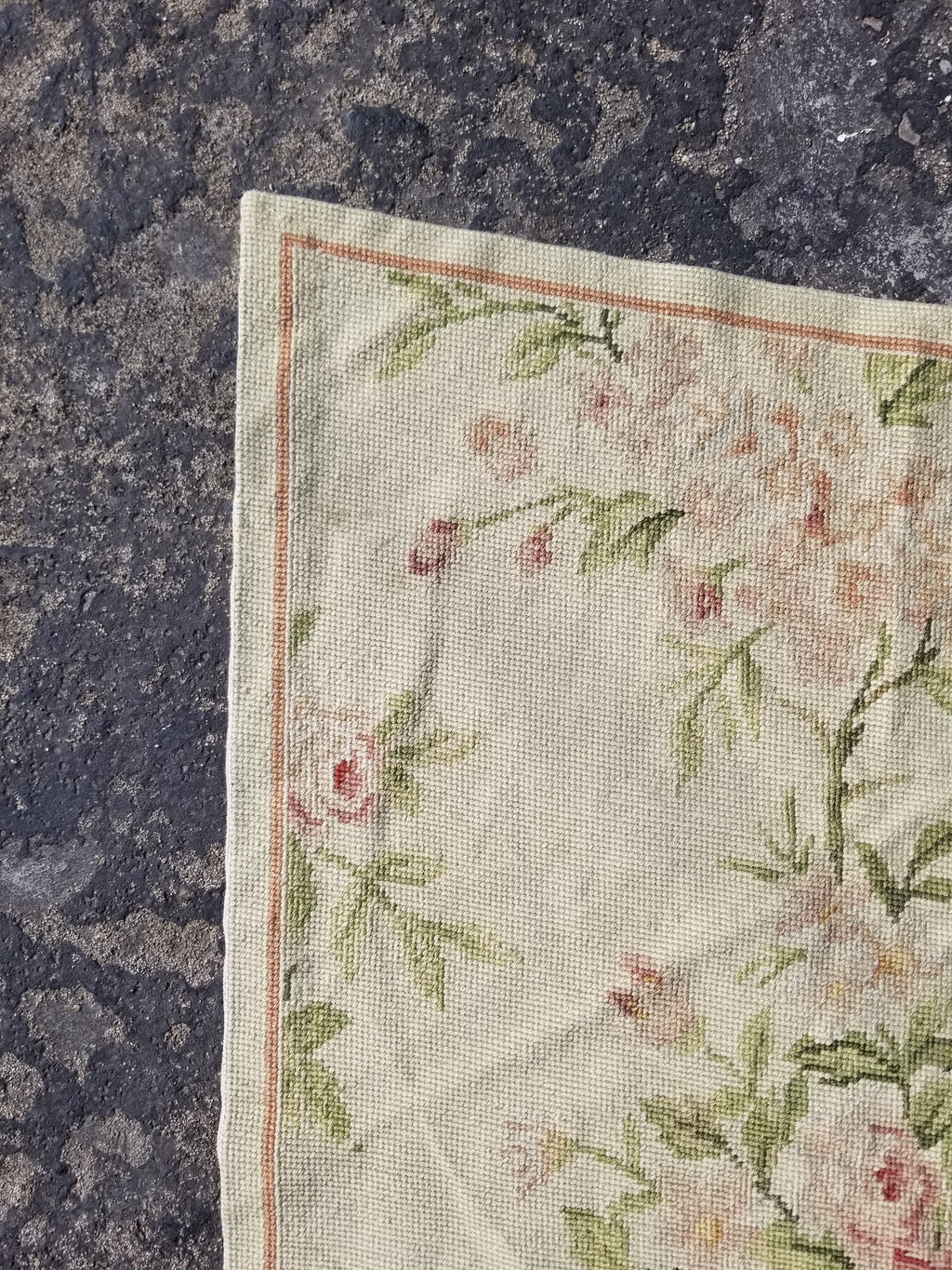 Vintage French Small Pierpoint Floral Tapestry/Rug 86x58cm