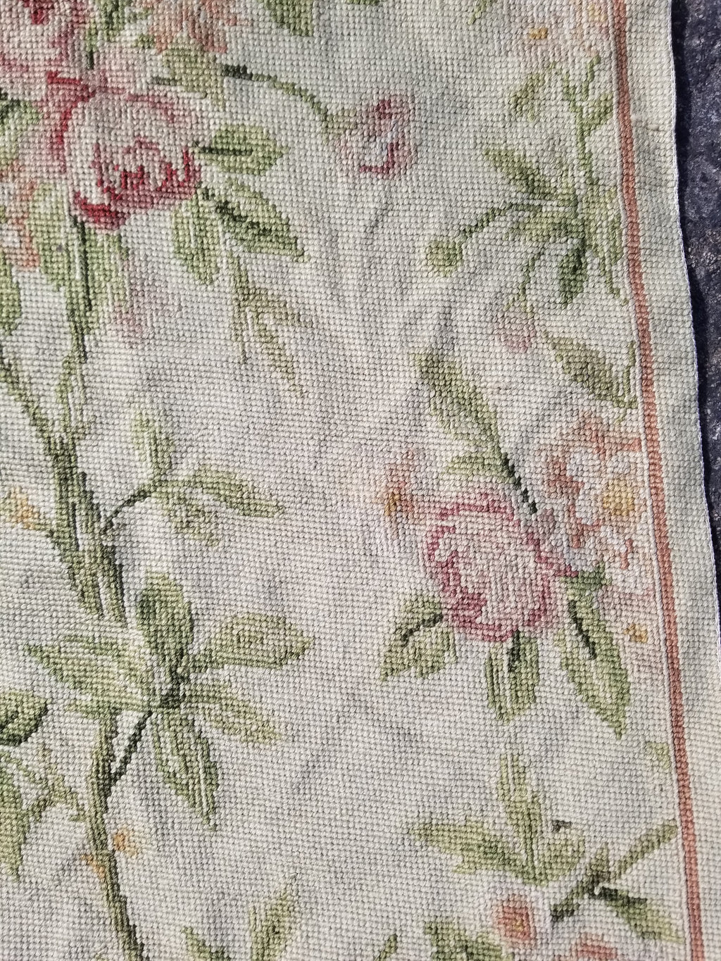 Vintage French Small Pierpoint Floral Tapestry/Rug 86x58cm