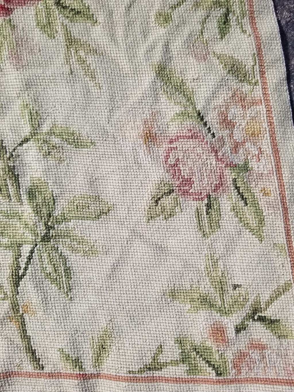 Vintage French Small Pierpoint Floral Tapestry/Rug 86x58cm