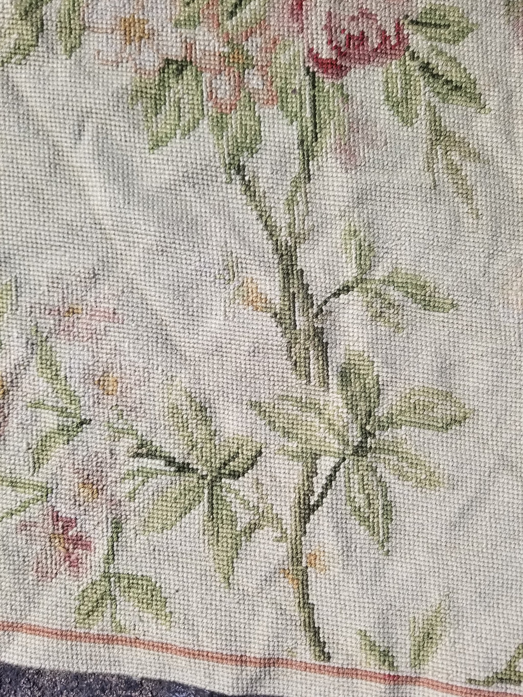 Vintage French Small Pierpoint Floral Tapestry/Rug 86x58cm