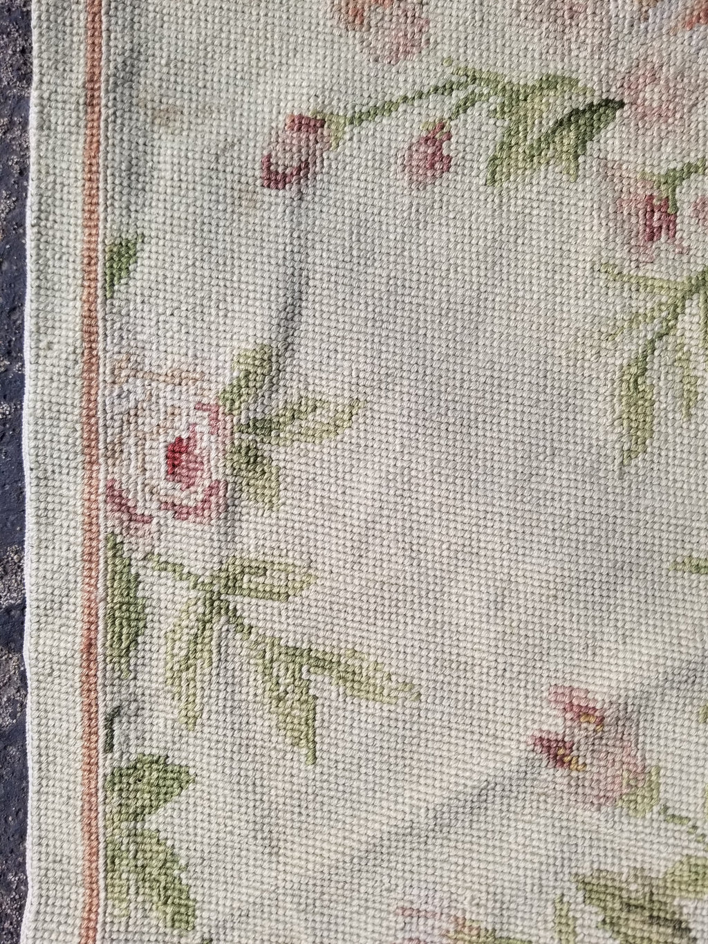 Vintage French Small Pierpoint Floral Tapestry/Rug 86x58cm