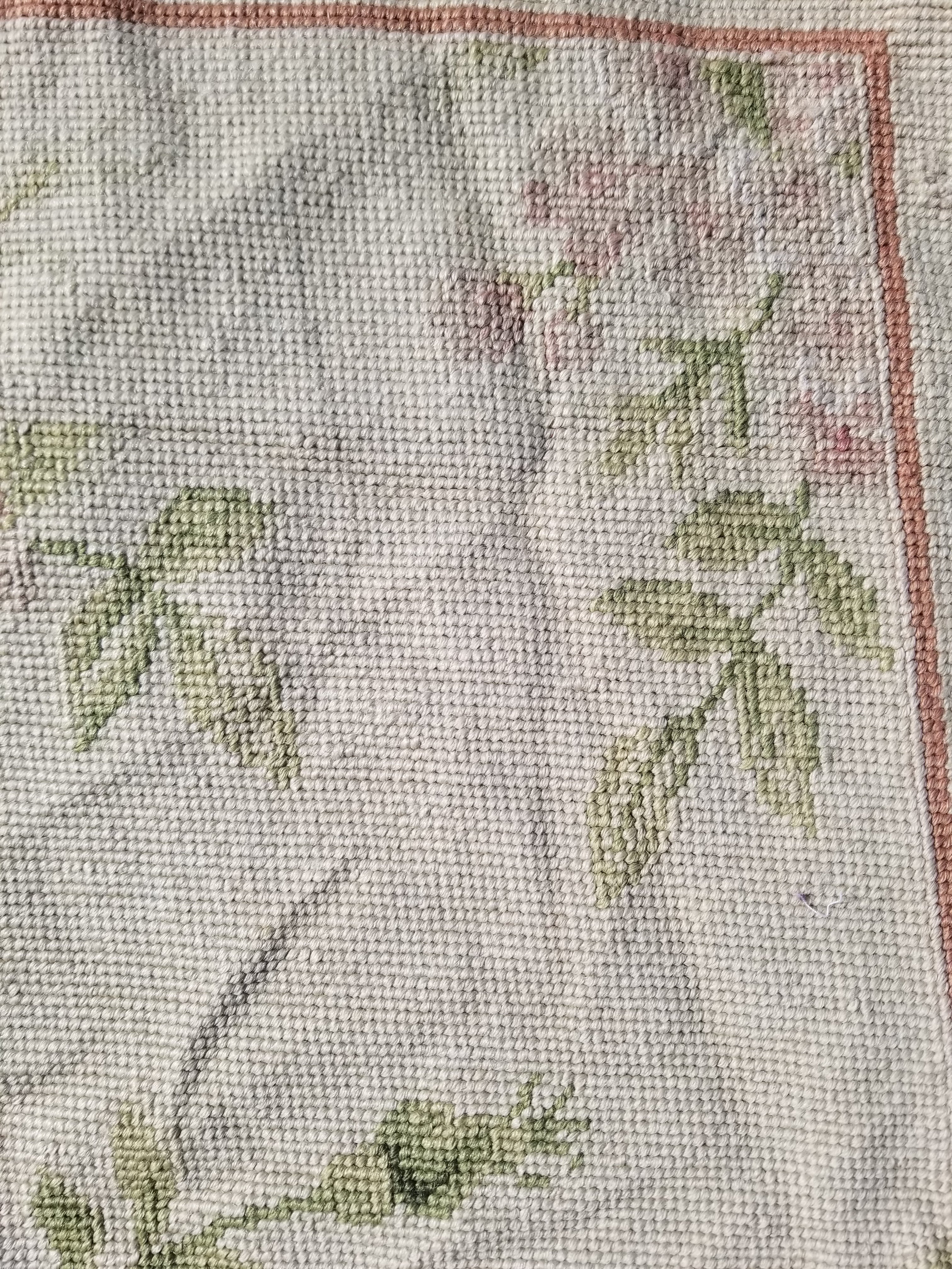 Vintage French Small Pierpoint Floral Tapestry/Rug 86x58cm