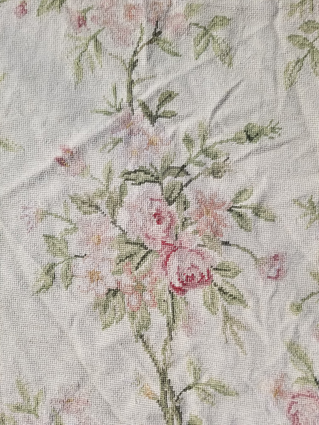 Vintage French Small Pierpoint Floral Tapestry/Rug 86x58cm