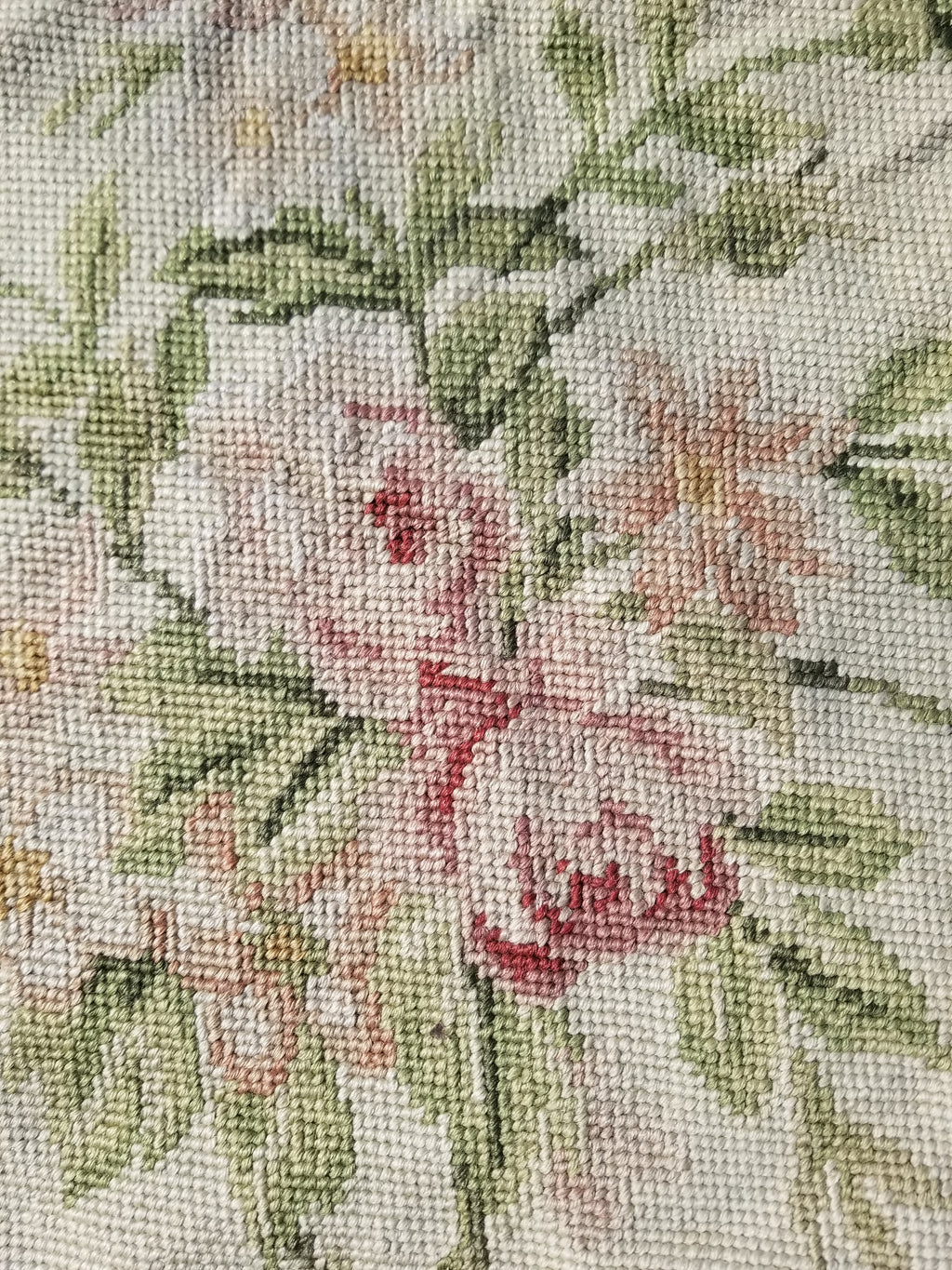Vintage French Small Pierpoint Floral Tapestry/Rug 86x58cm