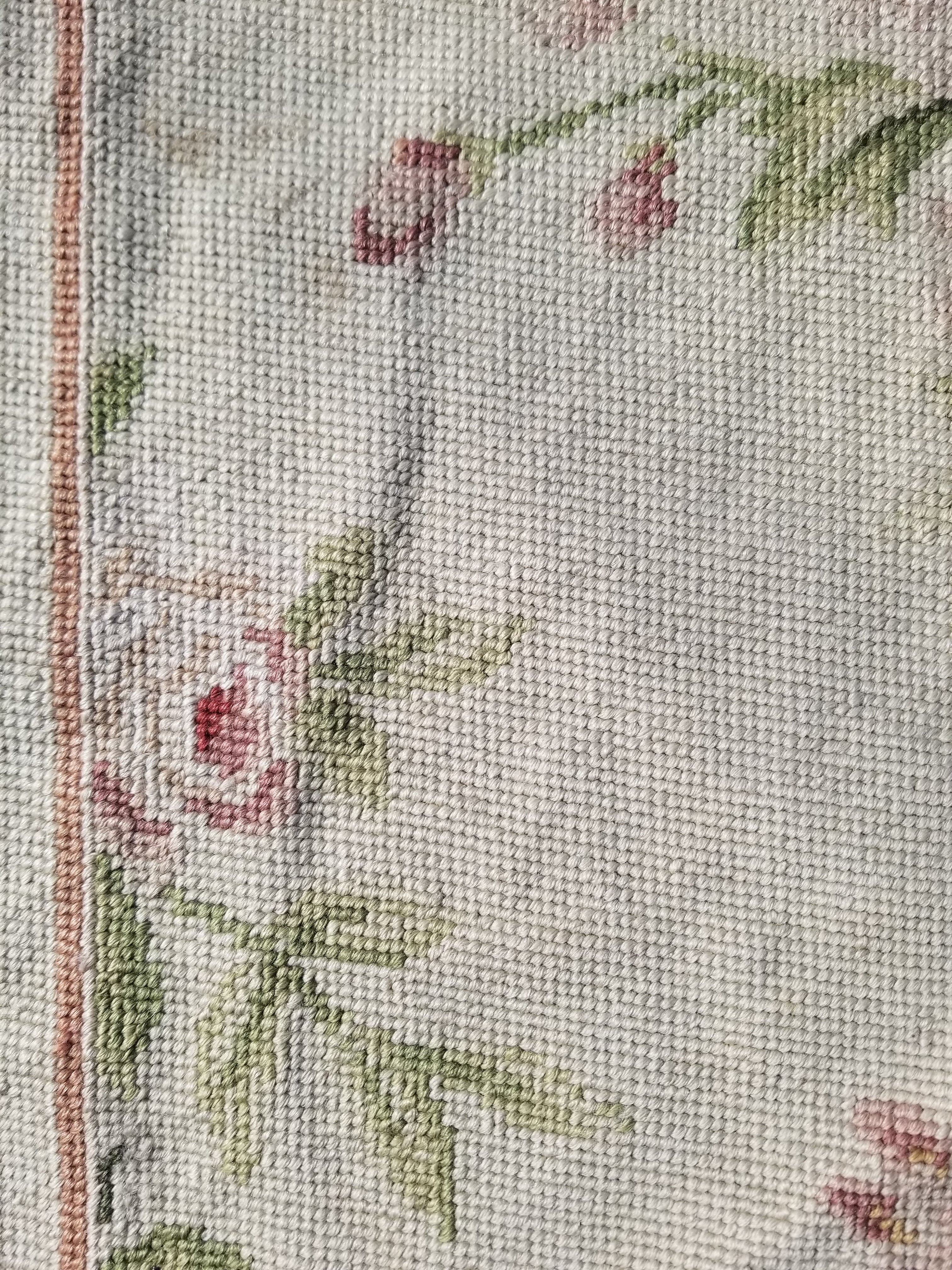 Vintage French Small Pierpoint Floral Tapestry/Rug 86x58cm
