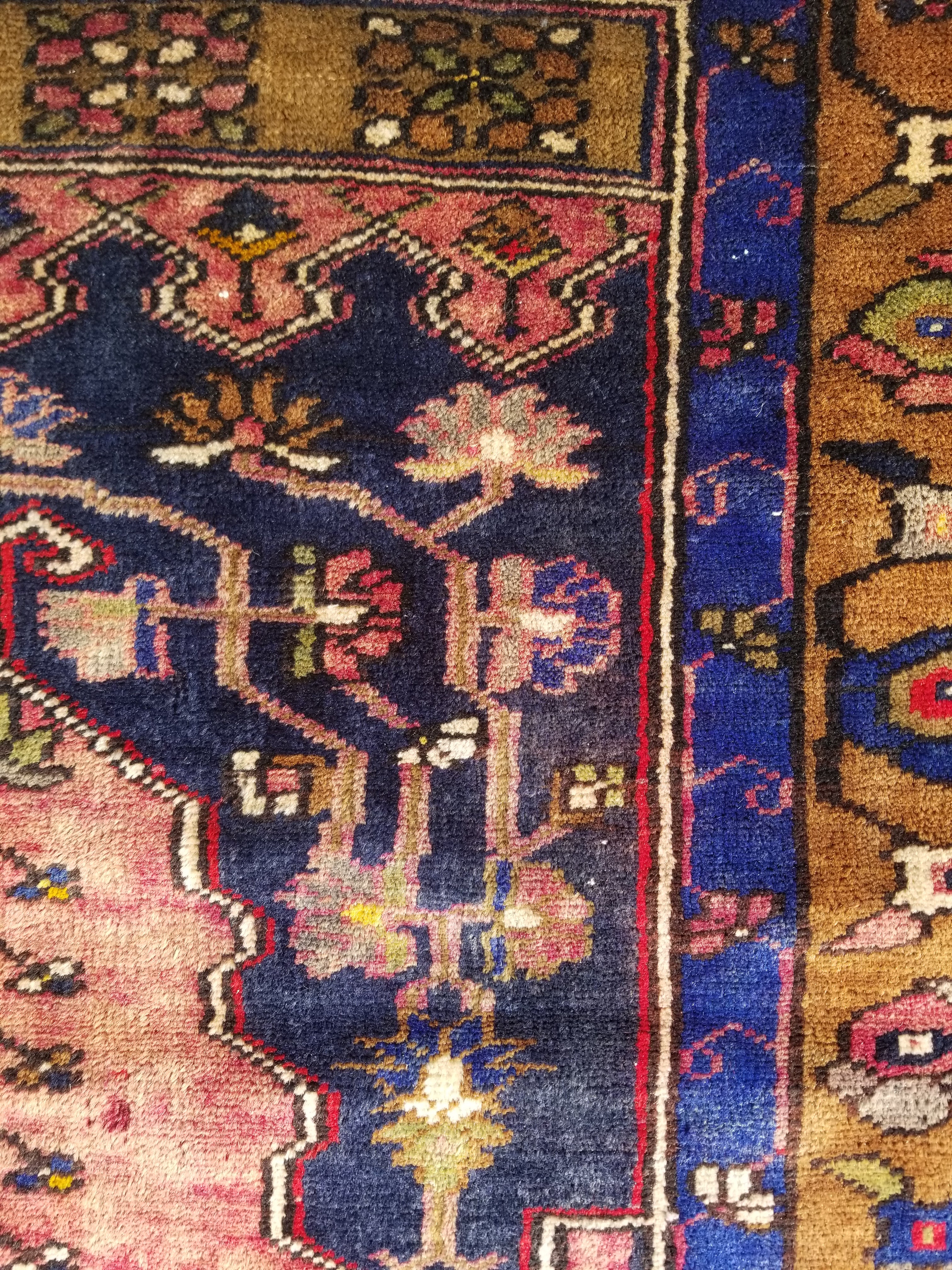 Distressed Vintage Handmade Turkish Anatolian Tribal Wool Prayer Rug 195x104cm