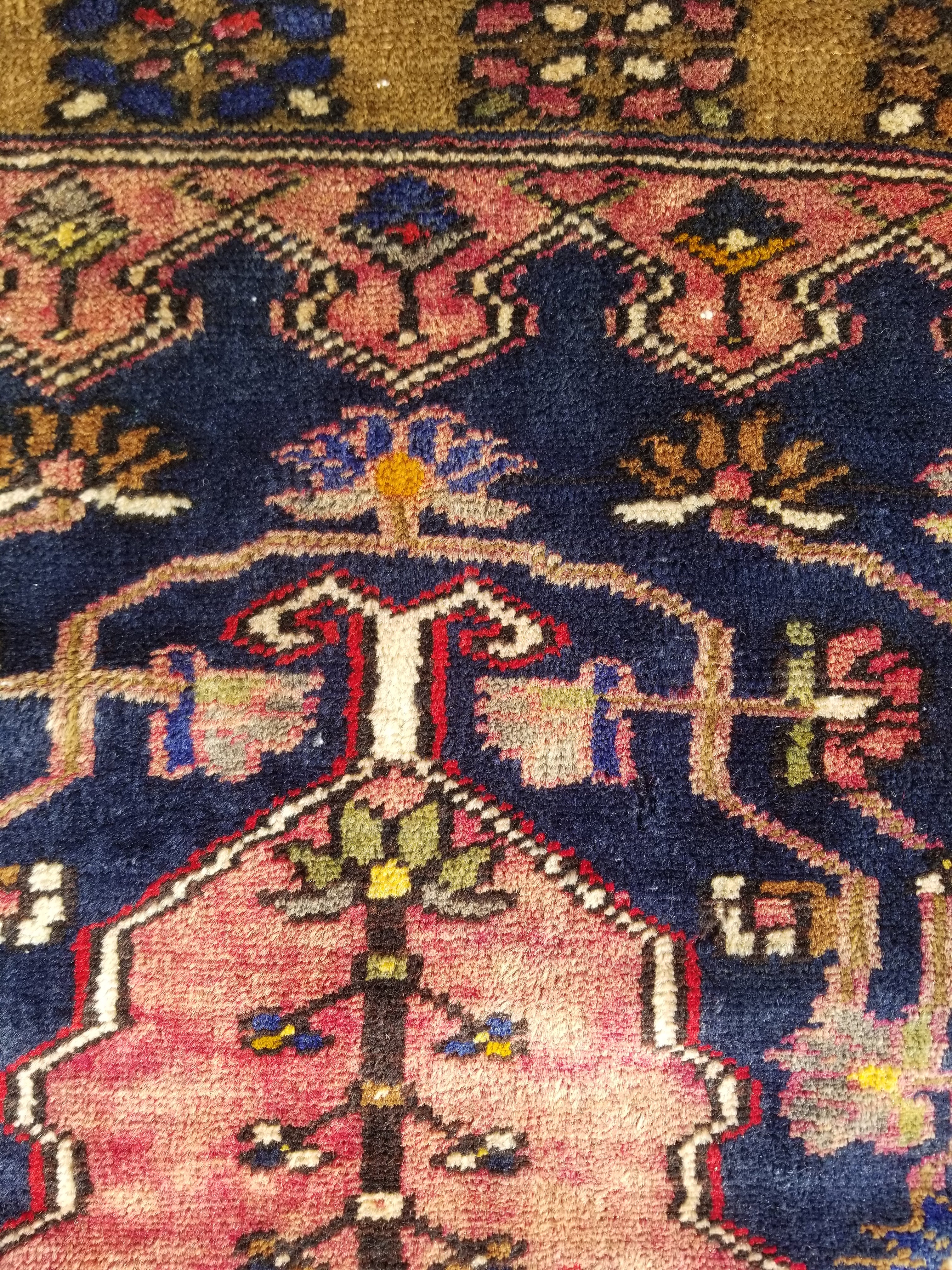 Distressed Vintage Handmade Turkish Anatolian Tribal Wool Prayer Rug 195x104cm