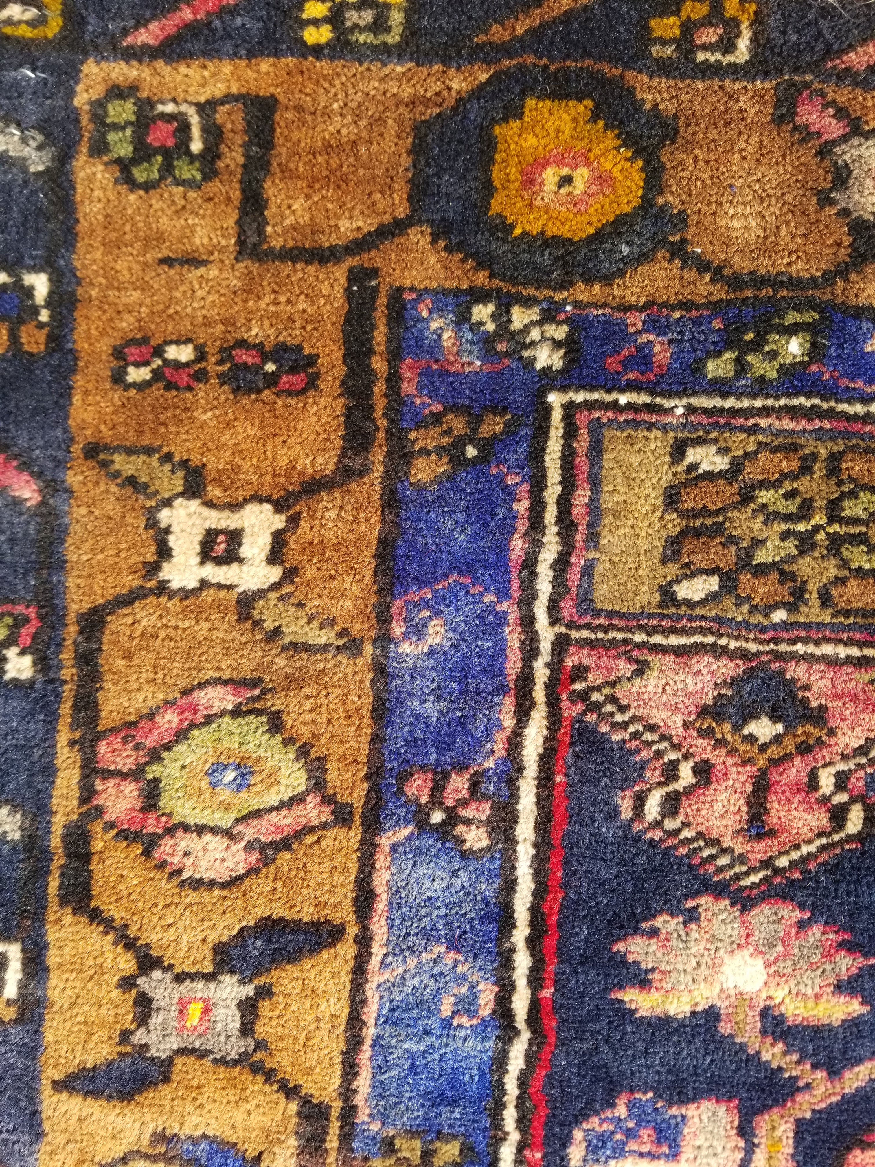 Distressed Vintage Handmade Turkish Anatolian Tribal Wool Prayer Rug 195x104cm