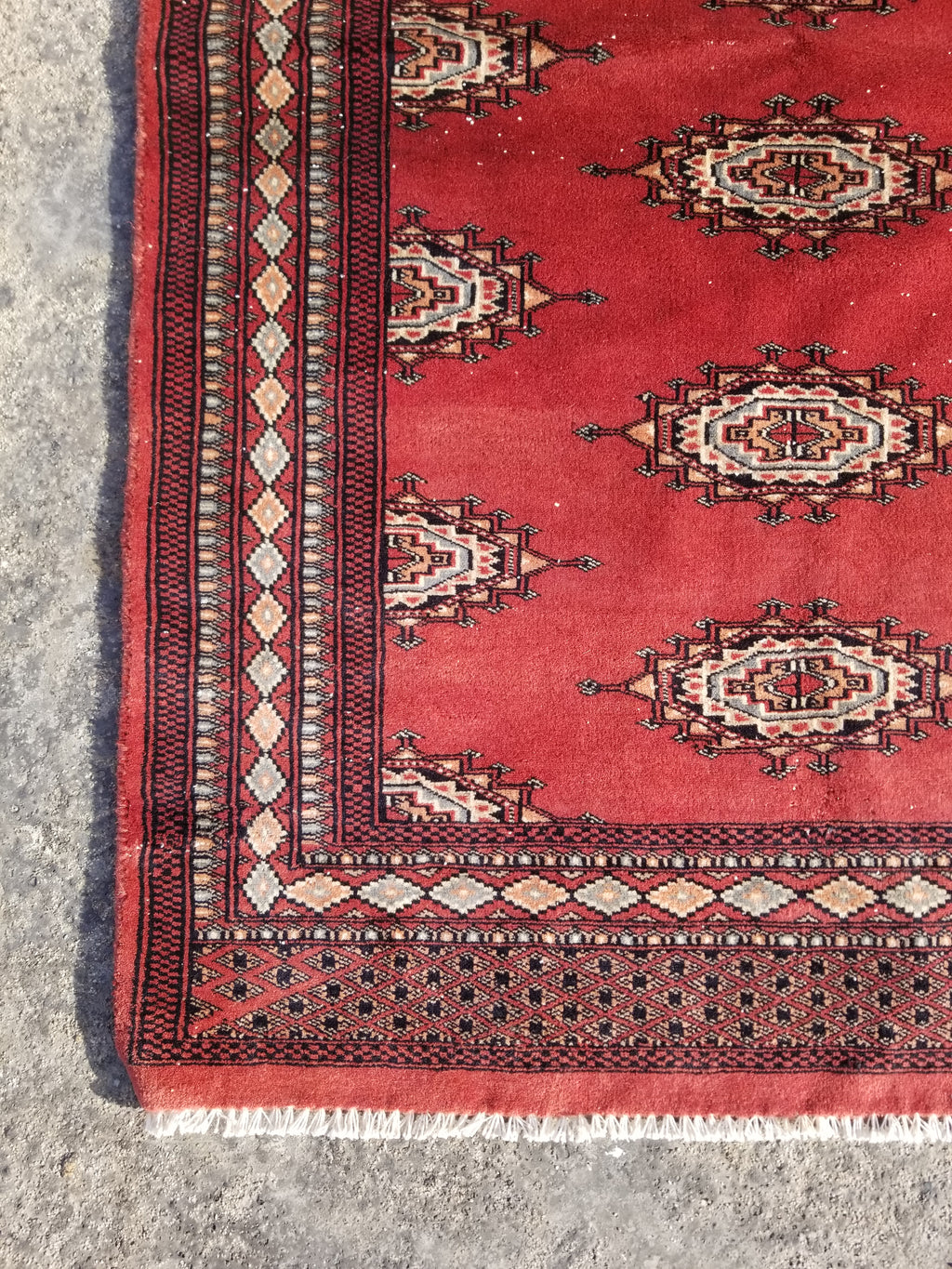 Vintage Traditional Handmade Pakistani Bokhara Oriental Style Wool Rug 119x78cm