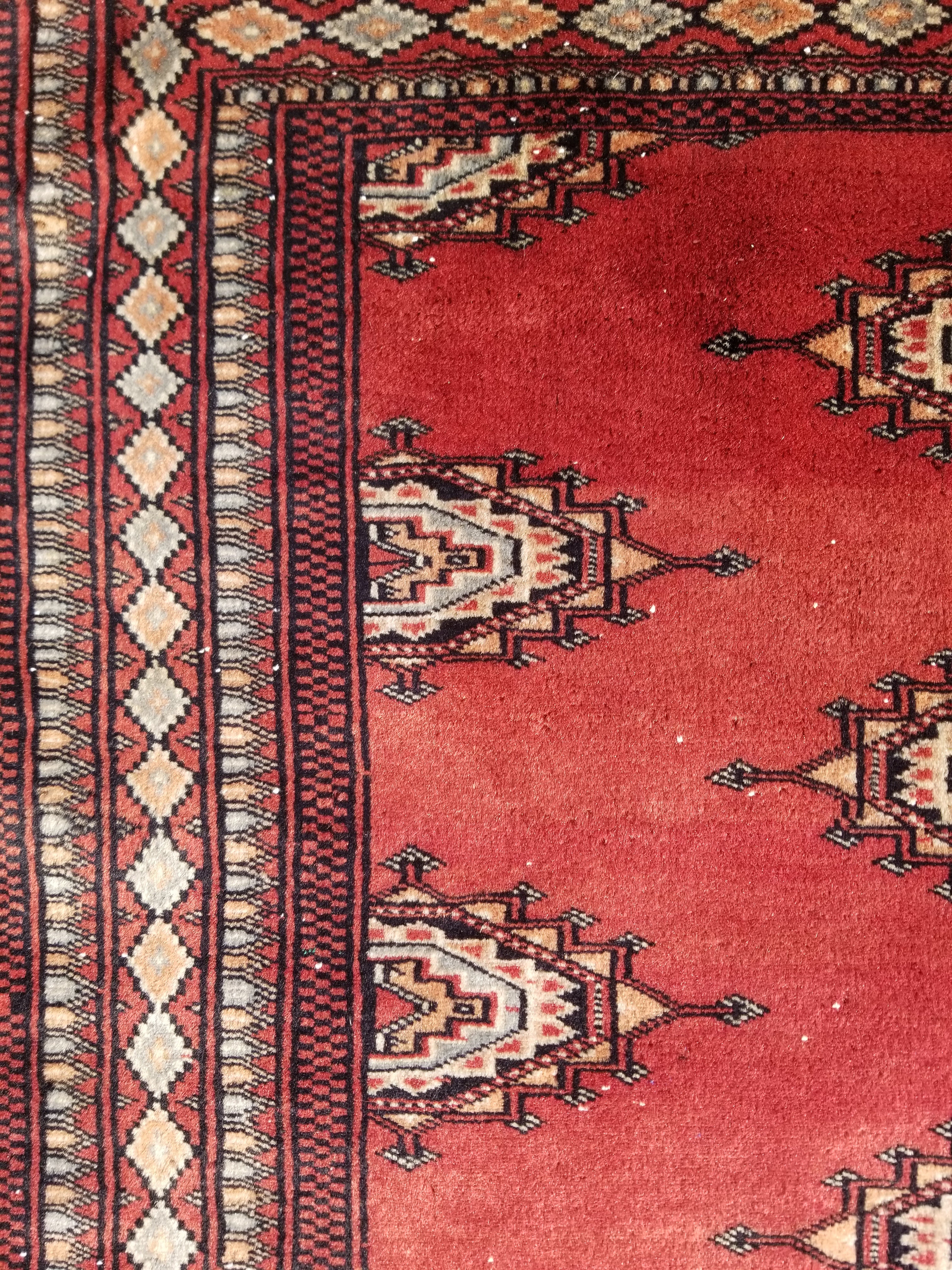 Vintage Traditional Handmade Pakistani Bokhara Oriental Style Wool Rug 119x78cm
