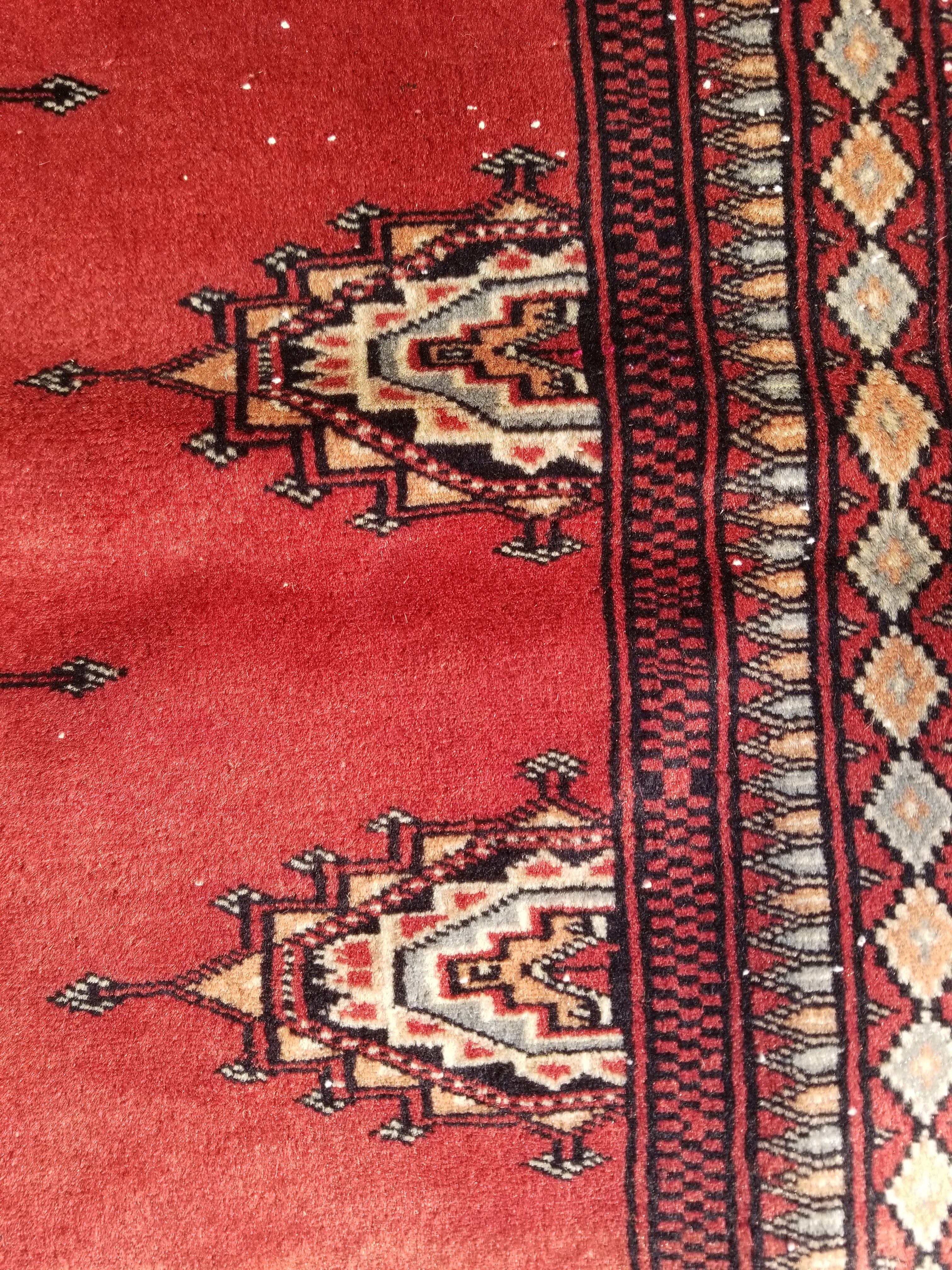 Vintage Traditional Handmade Pakistani Bokhara Oriental Style Wool Rug 119x78cm