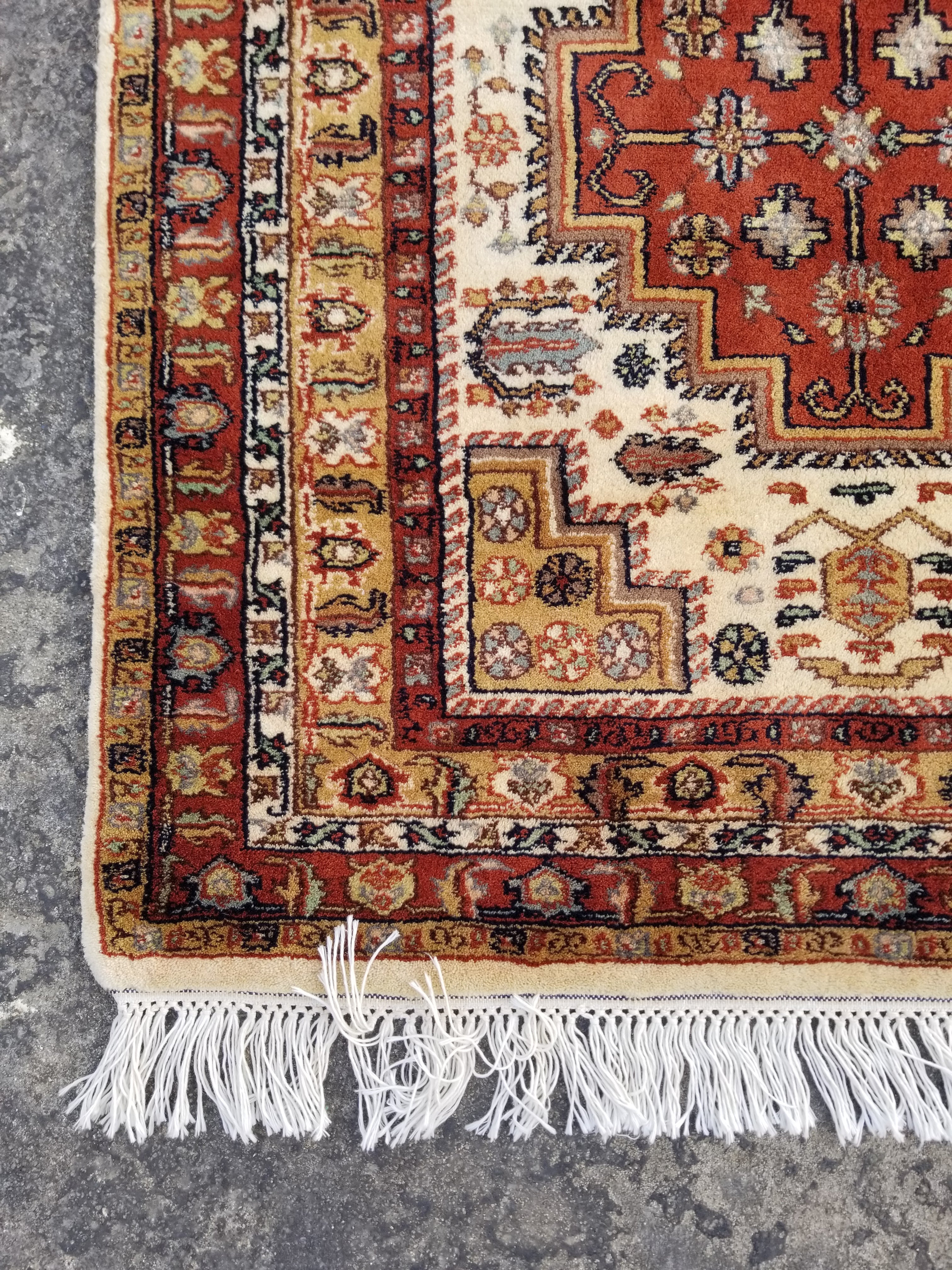 Vintage Traditional Handmade Kazak Style Wool Multicolor Area Rug 165x91cm