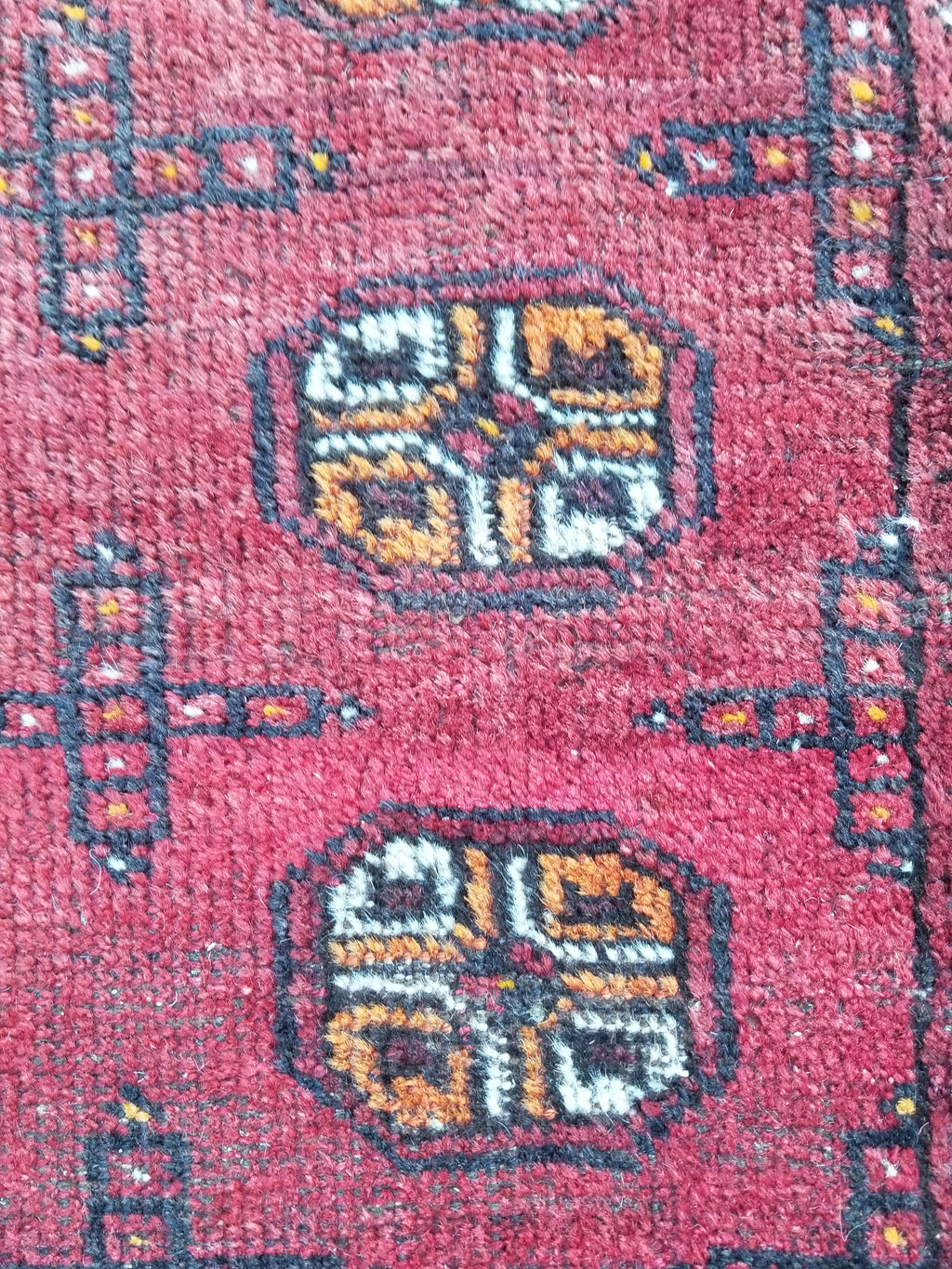 Antique Traditional Handmade Turkoman Bokhara Wool Multicolor Rug 180x129cm