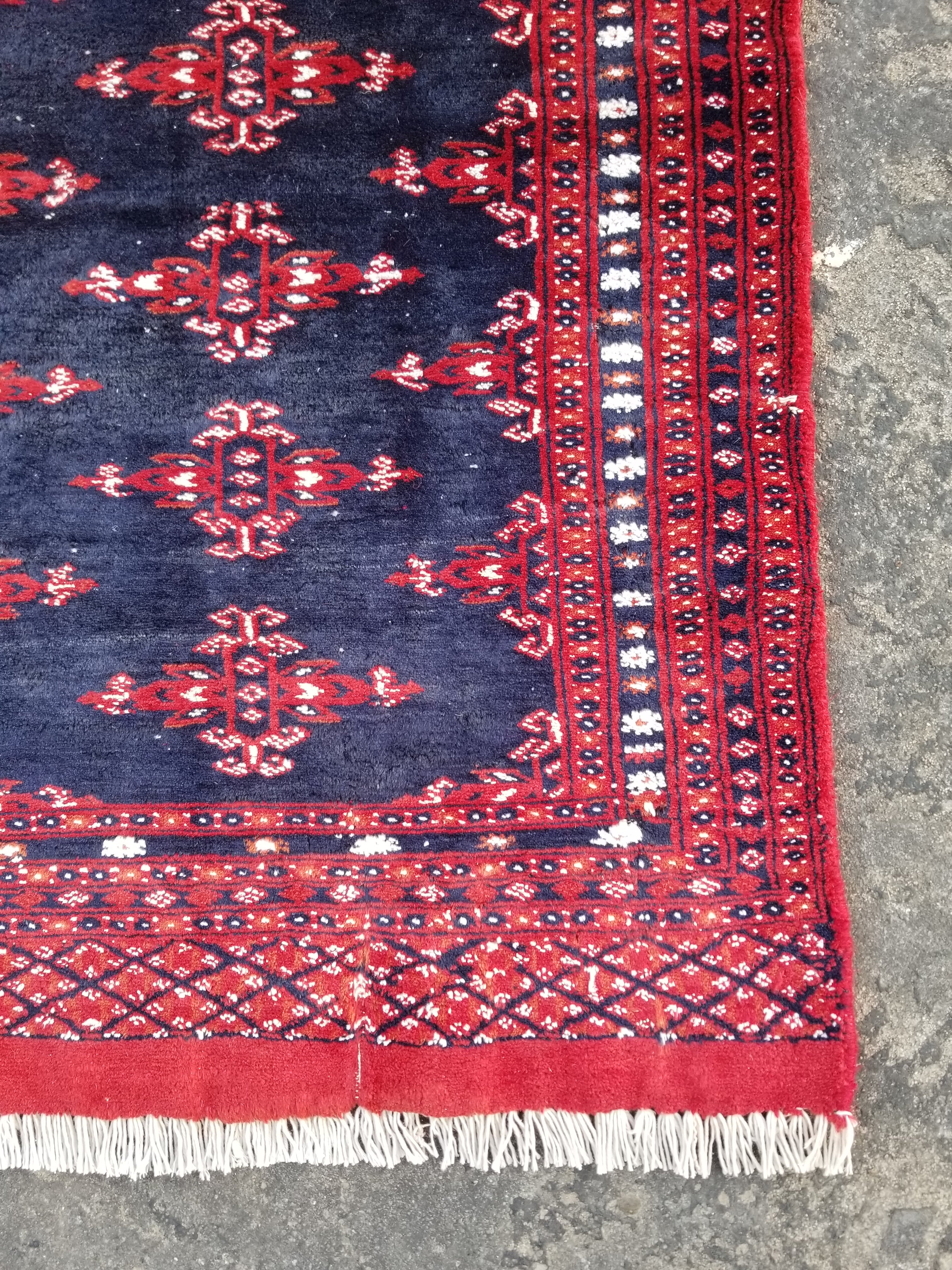 Vintage Traditional Handmade Oriental Wool Multicolor Area Rug 99x60cm