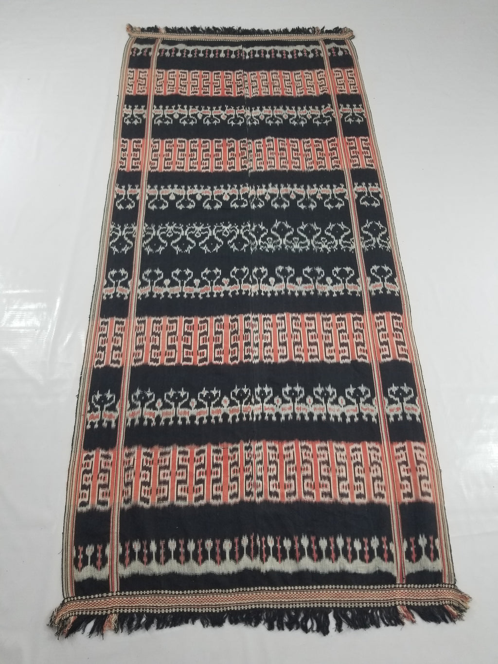 Antique Traditional Handwoven Indonesian Sumba Ikat Tapestry 225x99cm