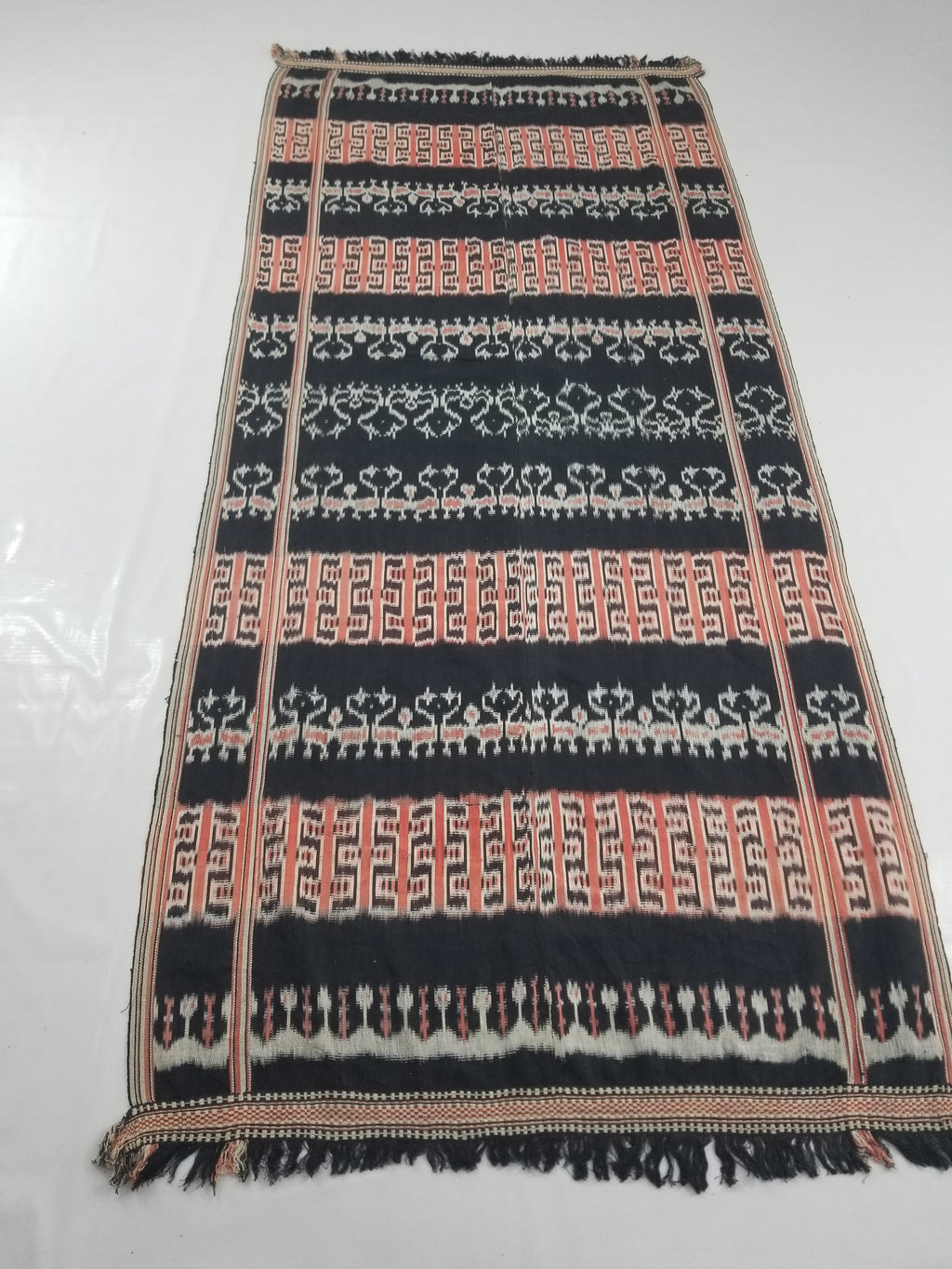 Antique Traditional Handwoven Indonesian Sumba Ikat Tapestry 225x99cm