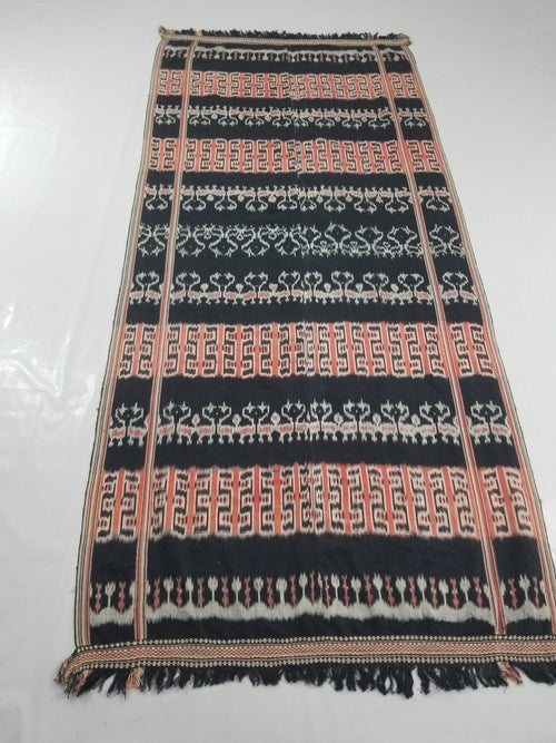 Antique Traditional Handwoven Indonesian Sumba Ikat Tapestry 225x99cm