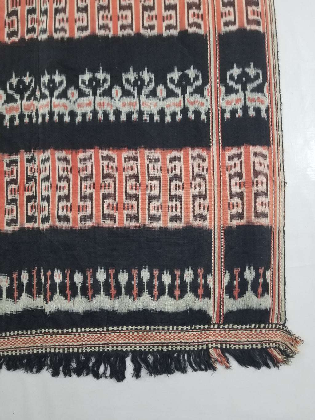 Antique Traditional Handwoven Indonesian Sumba Ikat Tapestry 225x99cm