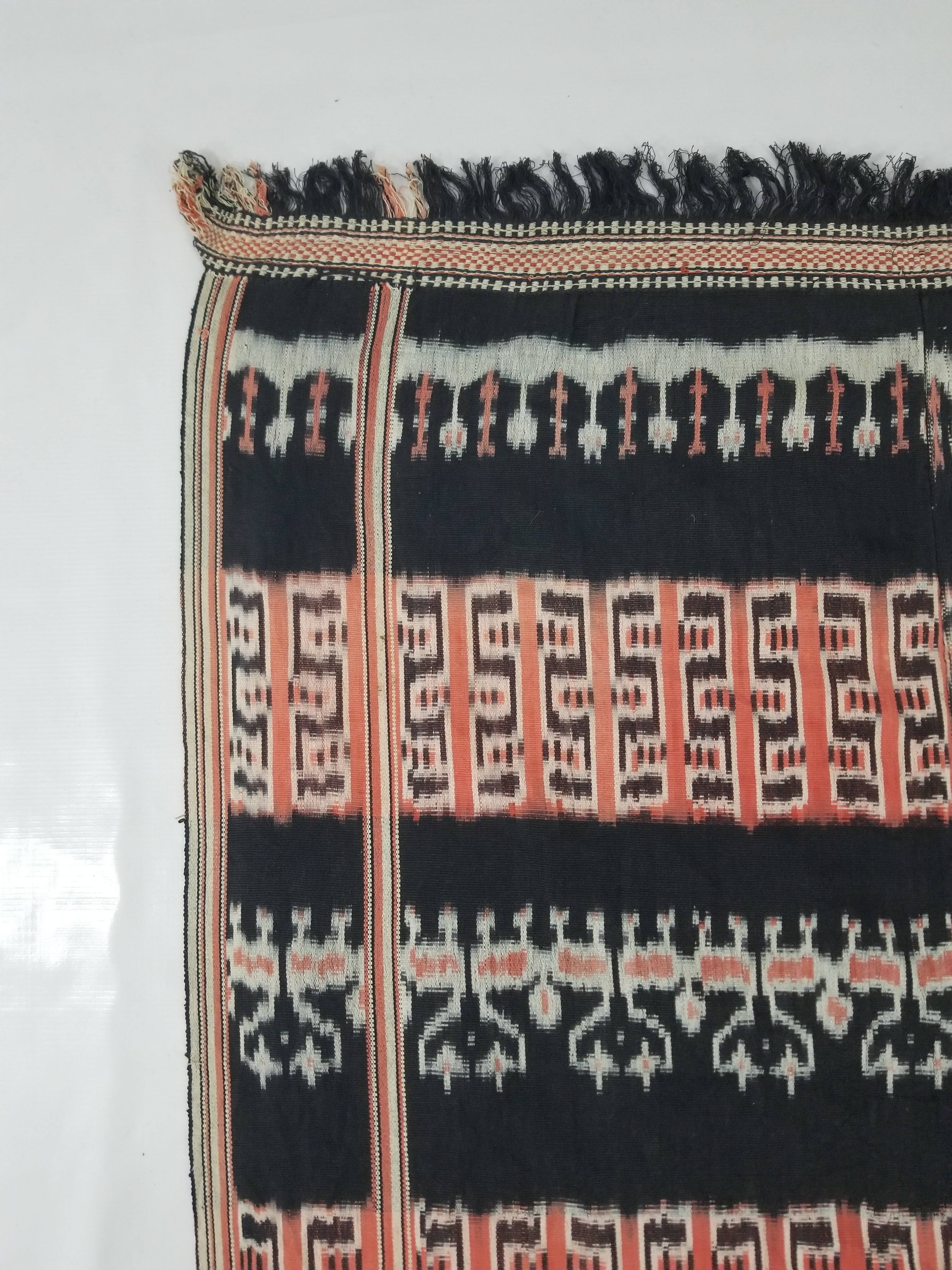 Antique Traditional Handwoven Indonesian Sumba Ikat Tapestry 225x99cm