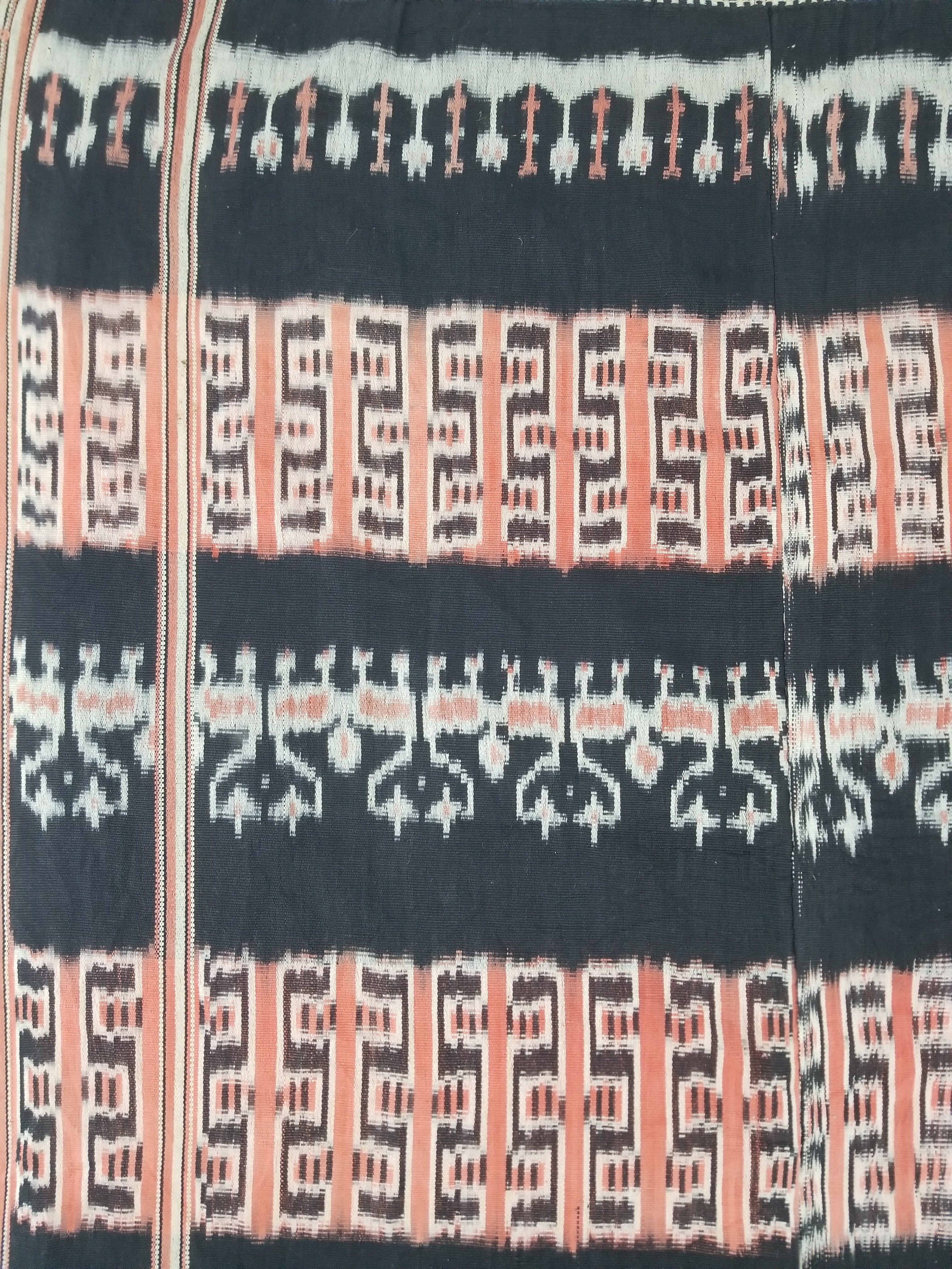 Antique Traditional Handwoven Indonesian Sumba Ikat Tapestry 225x99cm