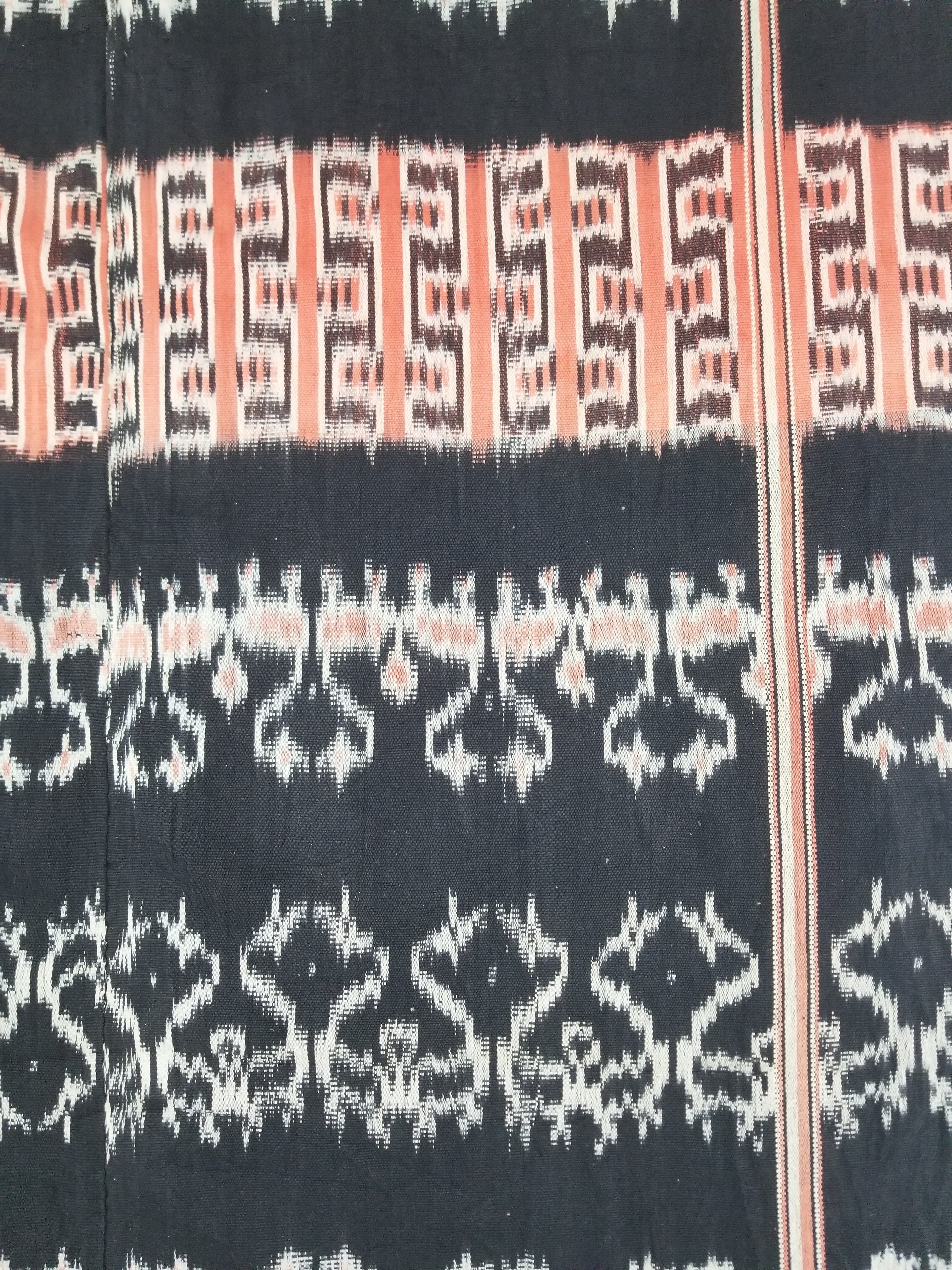 Antique Traditional Handwoven Indonesian Sumba Ikat Tapestry 225x99cm