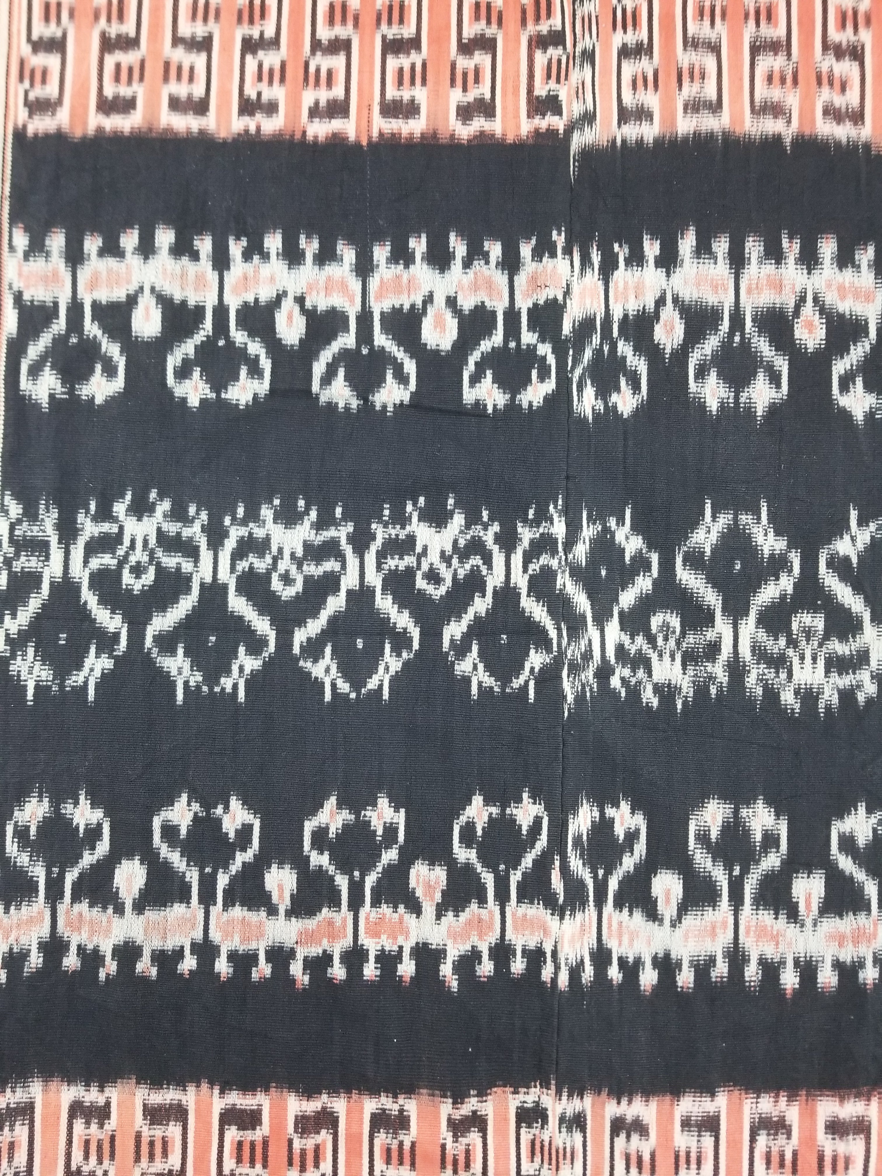 Antique Traditional Handwoven Indonesian Sumba Ikat Tapestry 225x99cm